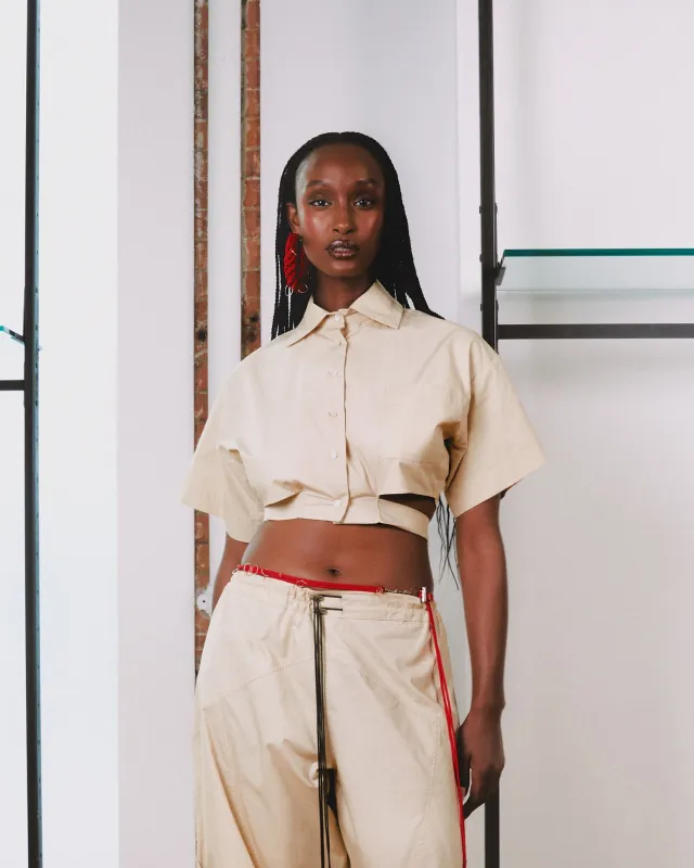 Cropped Wrap Shirt made by Karoline Vitto