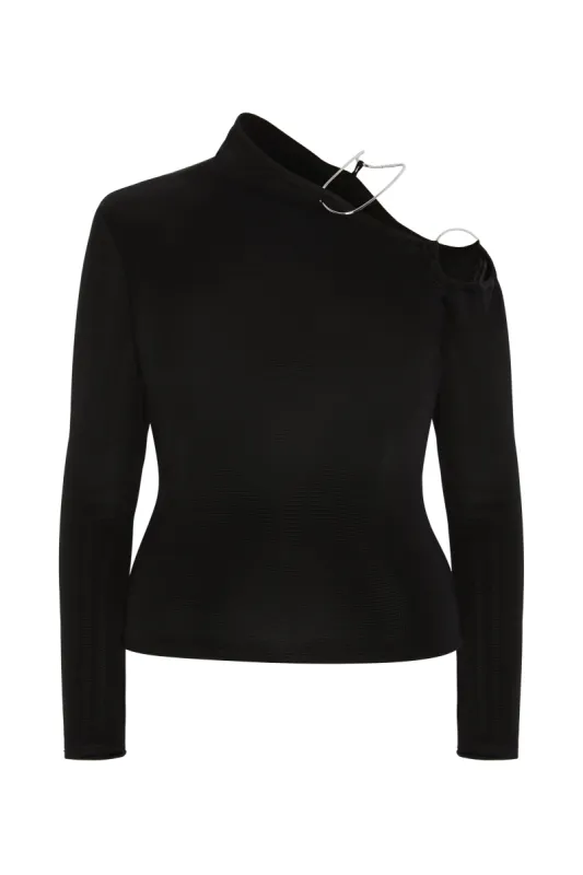 Asymmetric High Neck Top sold by Karoline Vitto