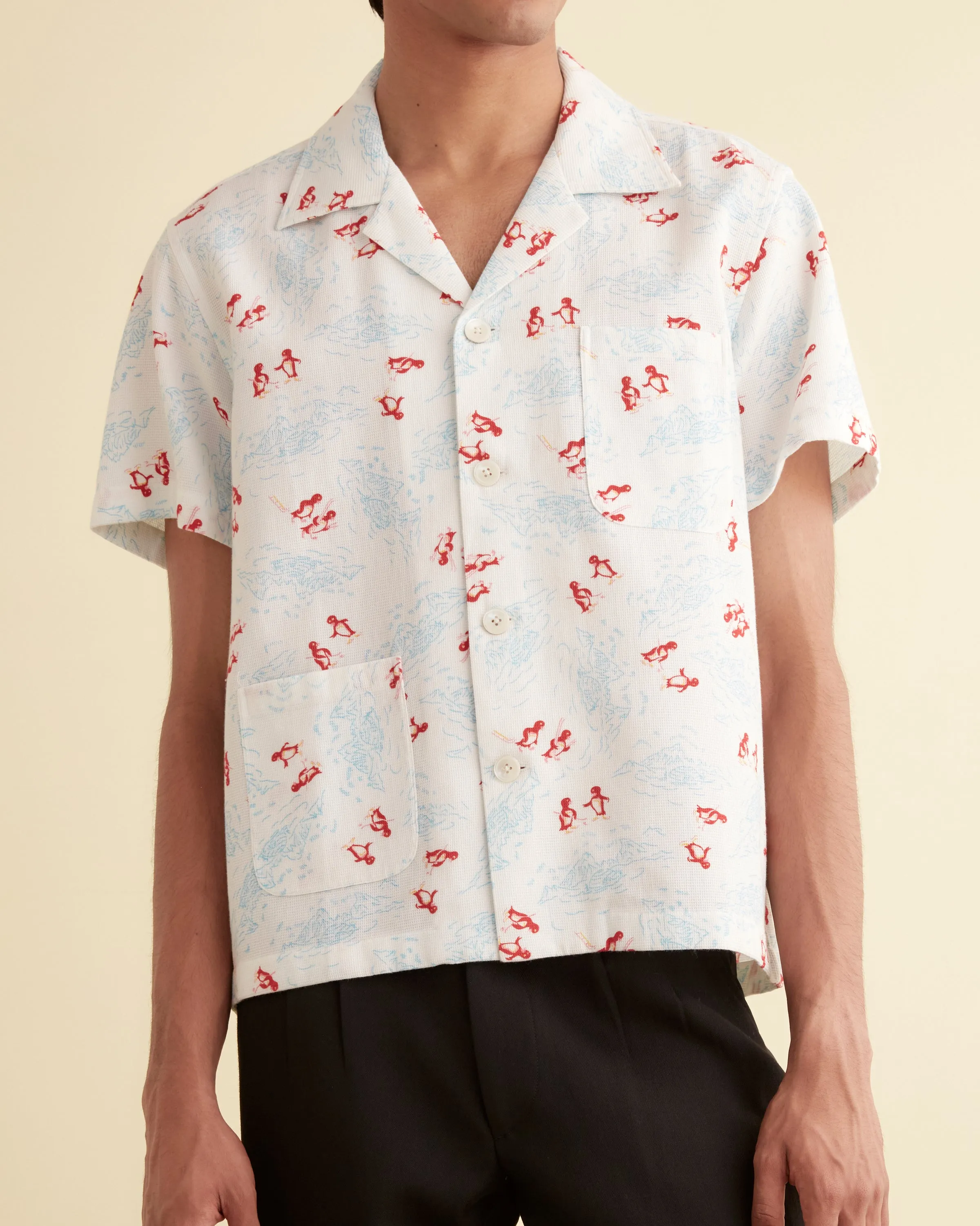 Skiing Penguins Short Sleeve Shirt sold by BODE product image thumbnail 2