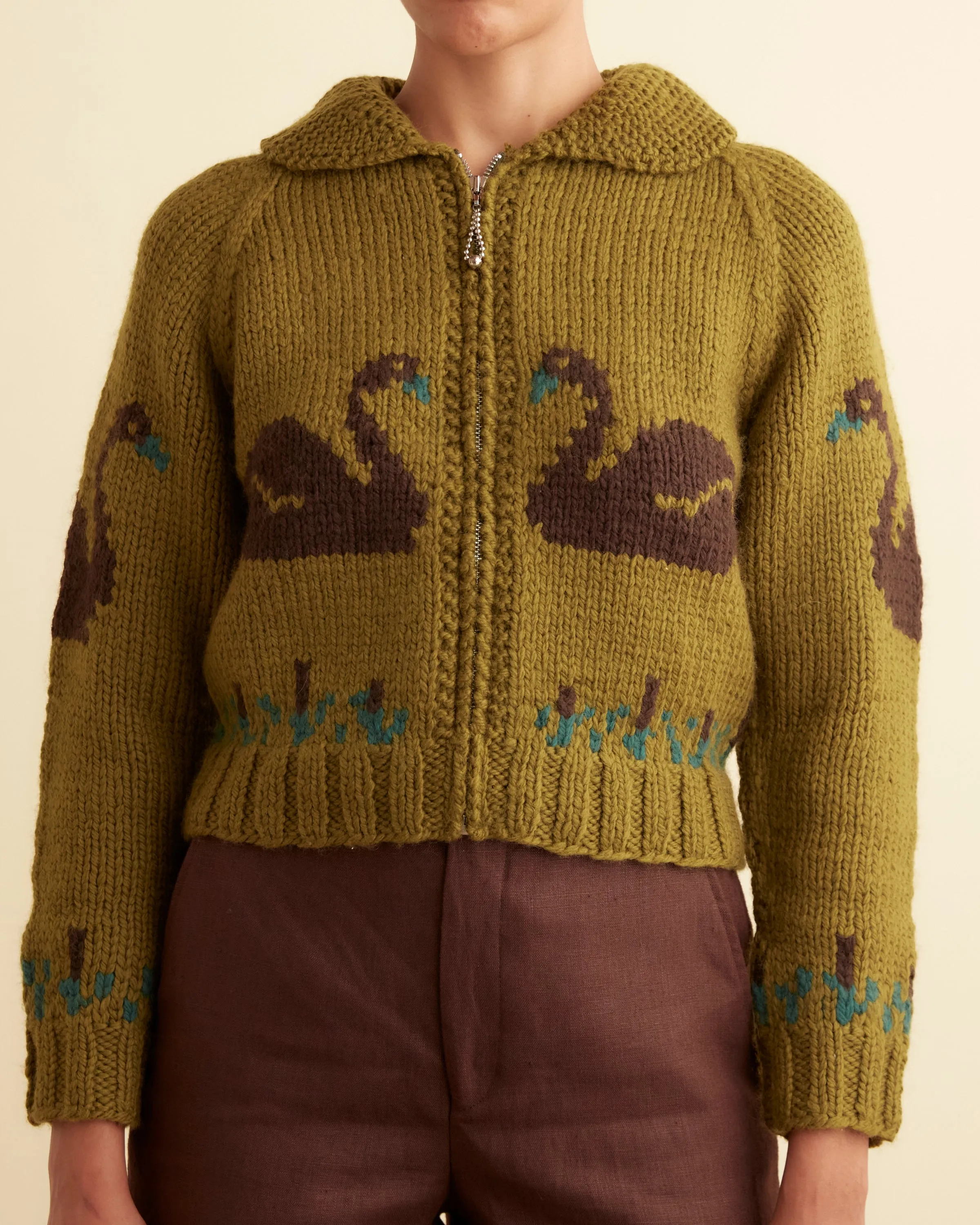 Rumney Cardigan - Green sold by BODE product image thumbnail 2