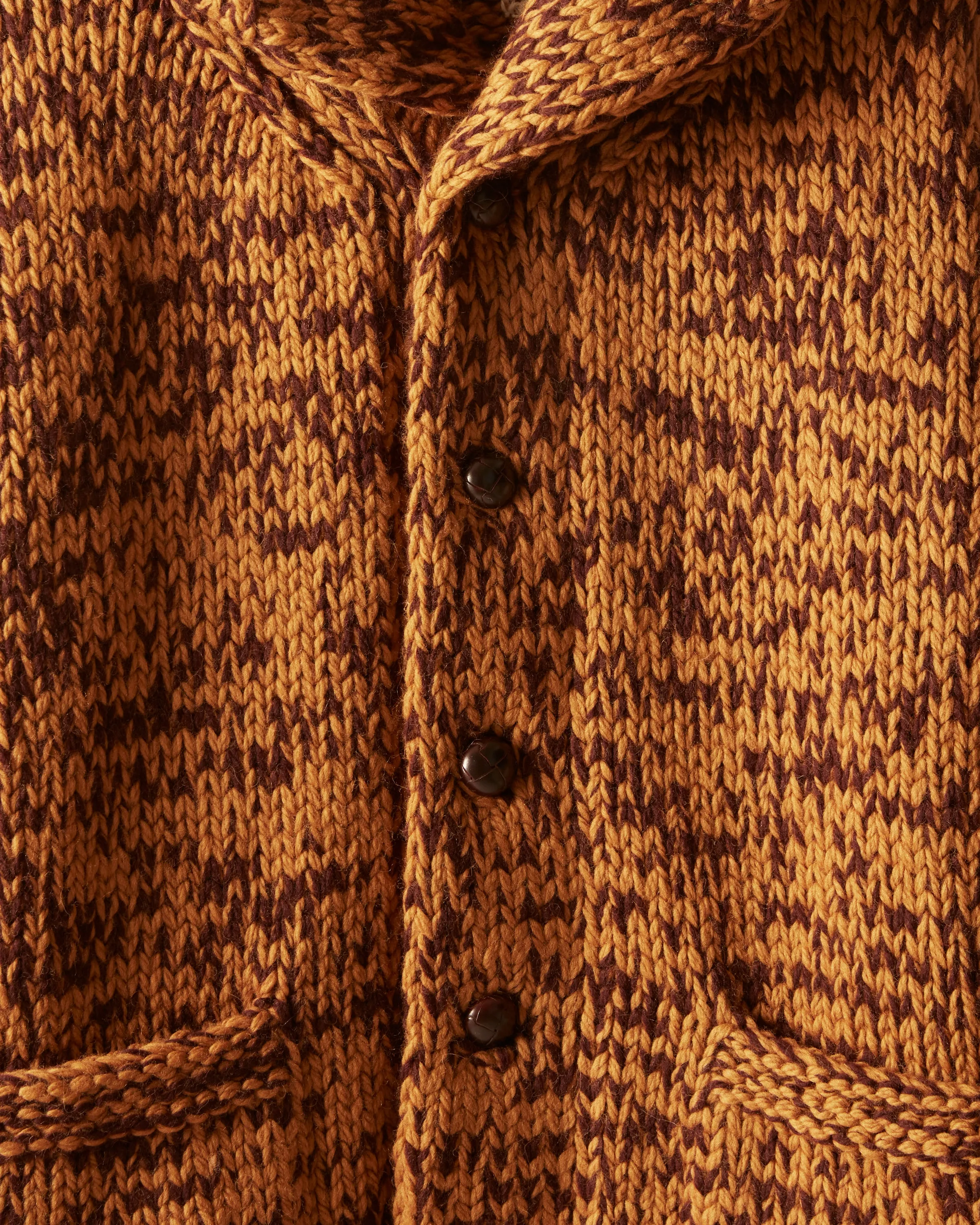 Gluckow Cardigan - Brown Yellow sold by BODE product image thumbnail 3