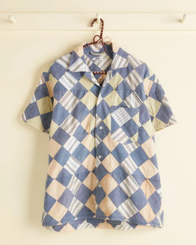 Chambray Patch Quilt Shirt - S/M sold by BODE