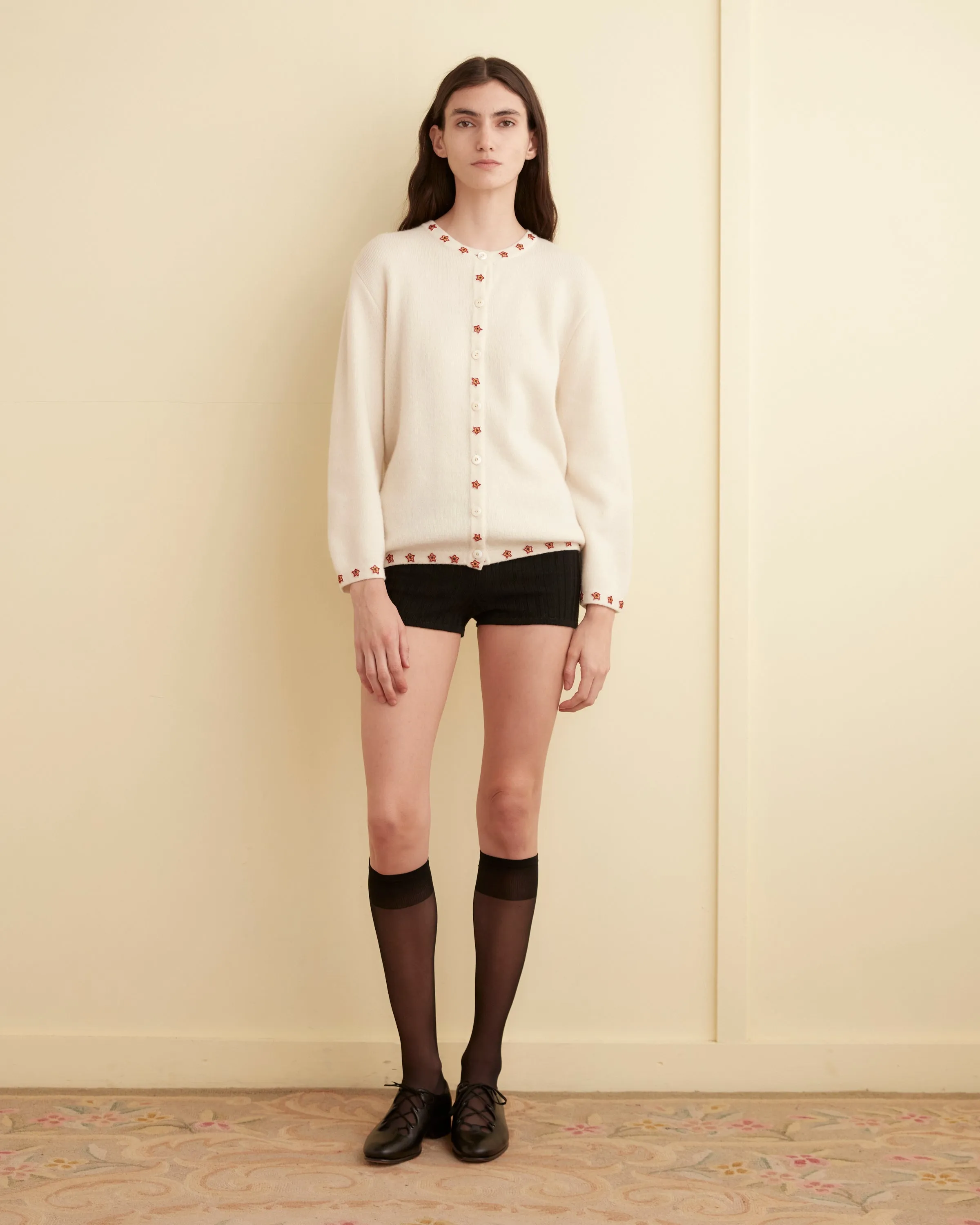 Starflower Beaded Cardigan - Cream sold by BODE product image thumbnail 2