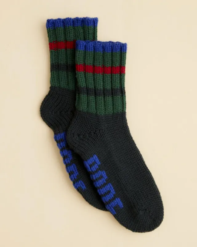 Herrington Stripe Socks - Green sold by BODE