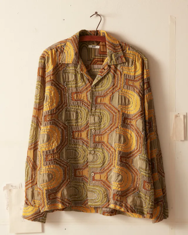 Disco Tinsel Long Sleeve Shirt sold by BODE