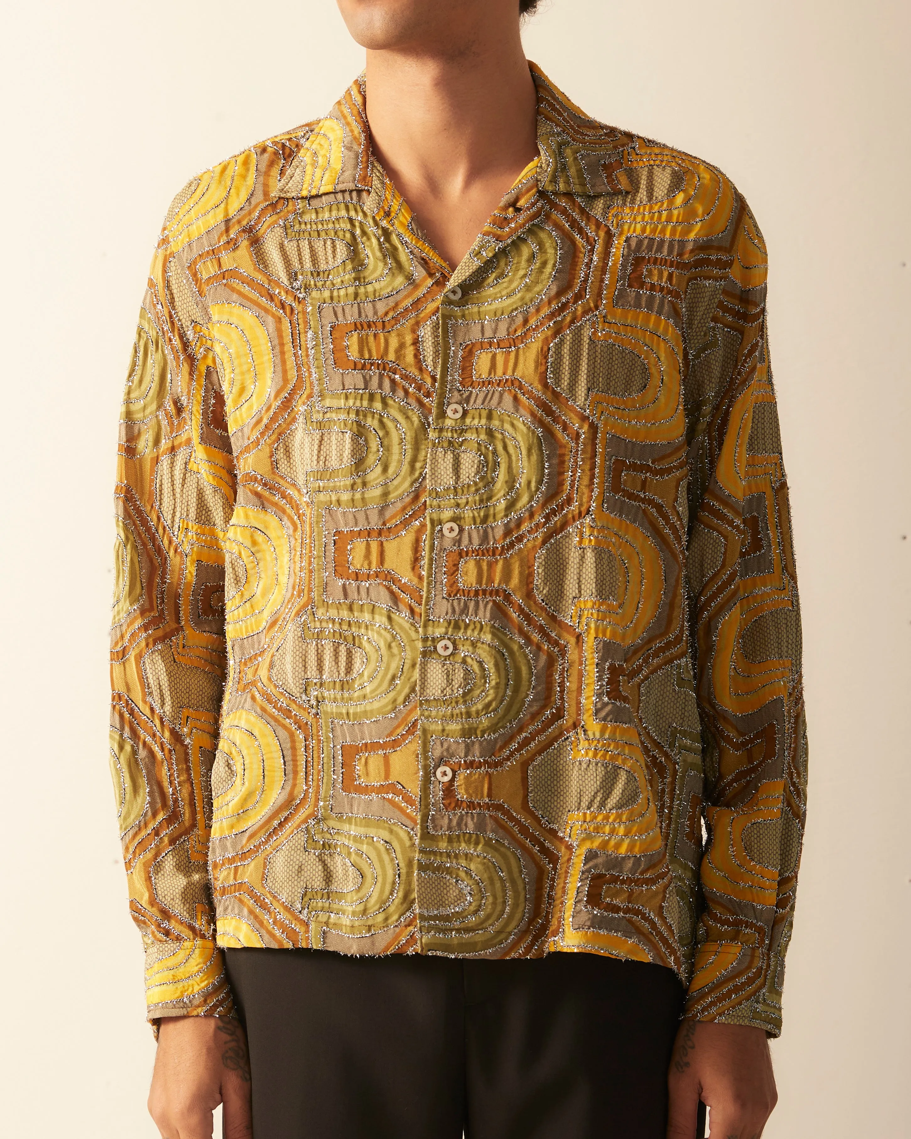 Disco Tinsel Long Sleeve Shirt sold by BODE product image thumbnail 2
