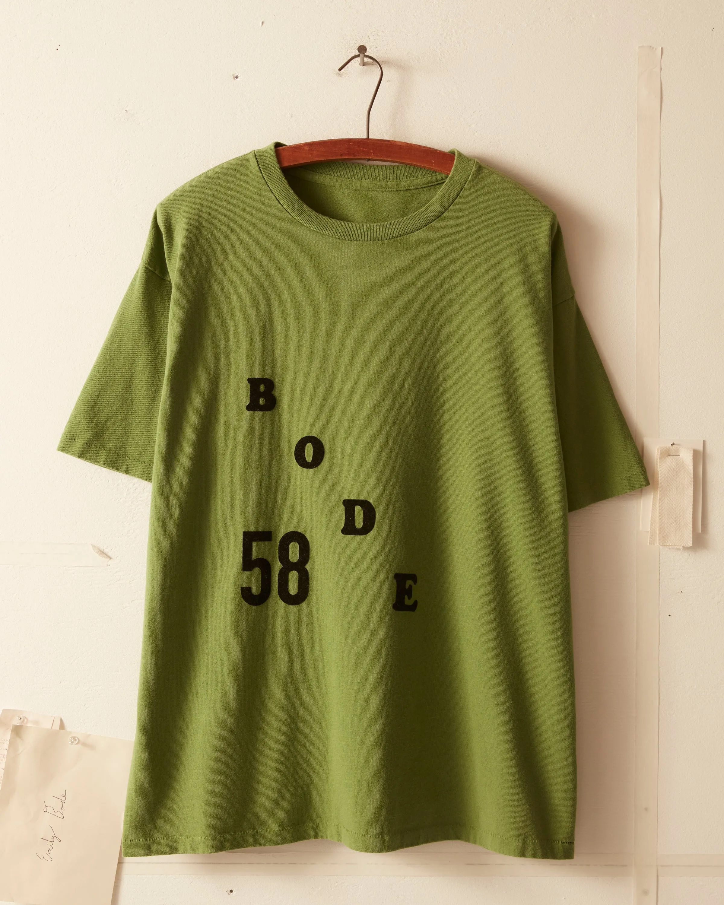 Flocked Bode Tee - Green sold by BODE
