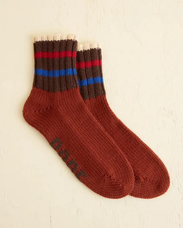 Herrington Stripe Socks - Brown sold by BODE