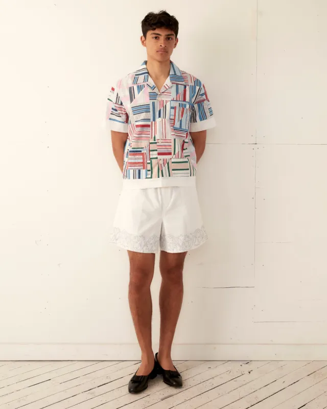 Patchwork Oxford Short Sleeve Shirt sold by BODE