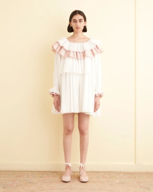 Brunch Dress - Pink/White sold by BODE