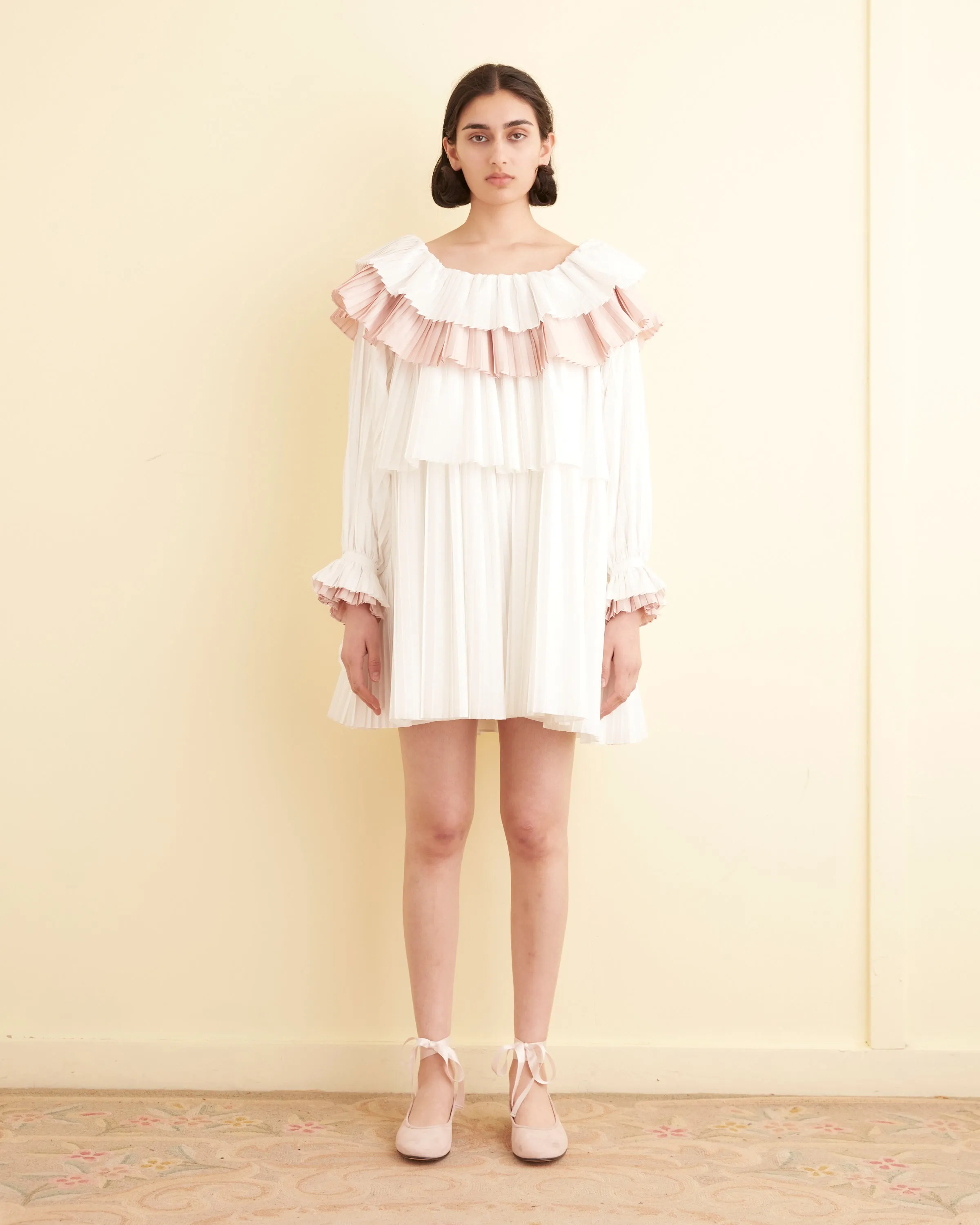 Brunch Dress - Pink/White sold by BODE