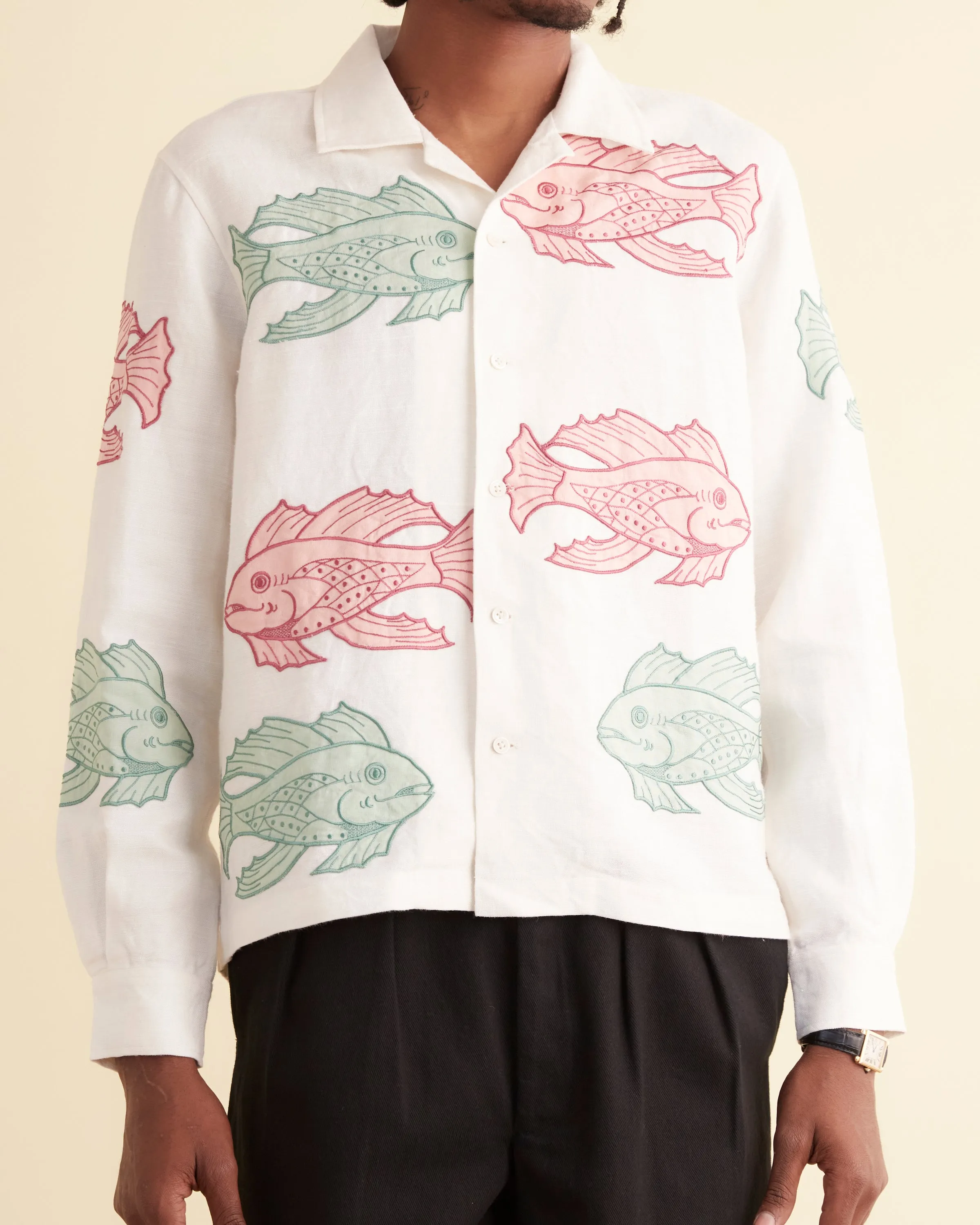 Piscine Appliqué Long Sleeve Shirt sold by BODE product image thumbnail 2