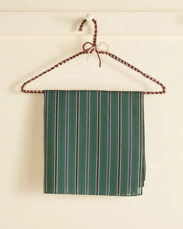 Alumni Stripe Bandana - Green sold by BODE