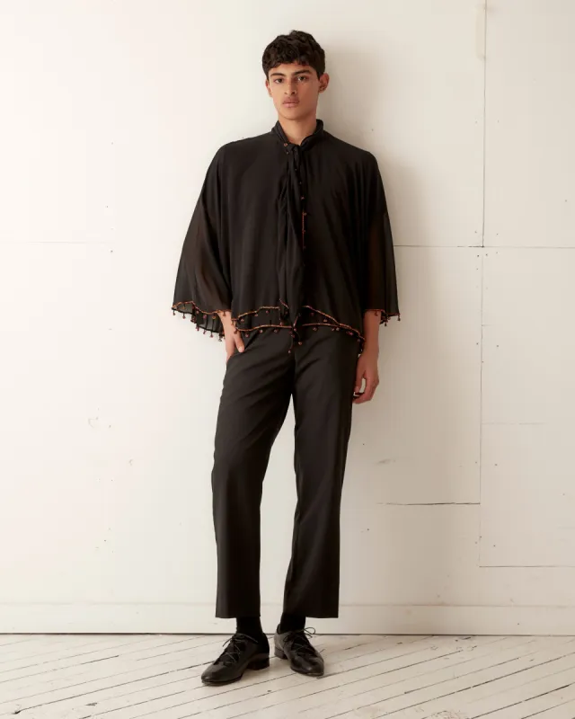 Bugle Bead Trim Capelet sold by BODE