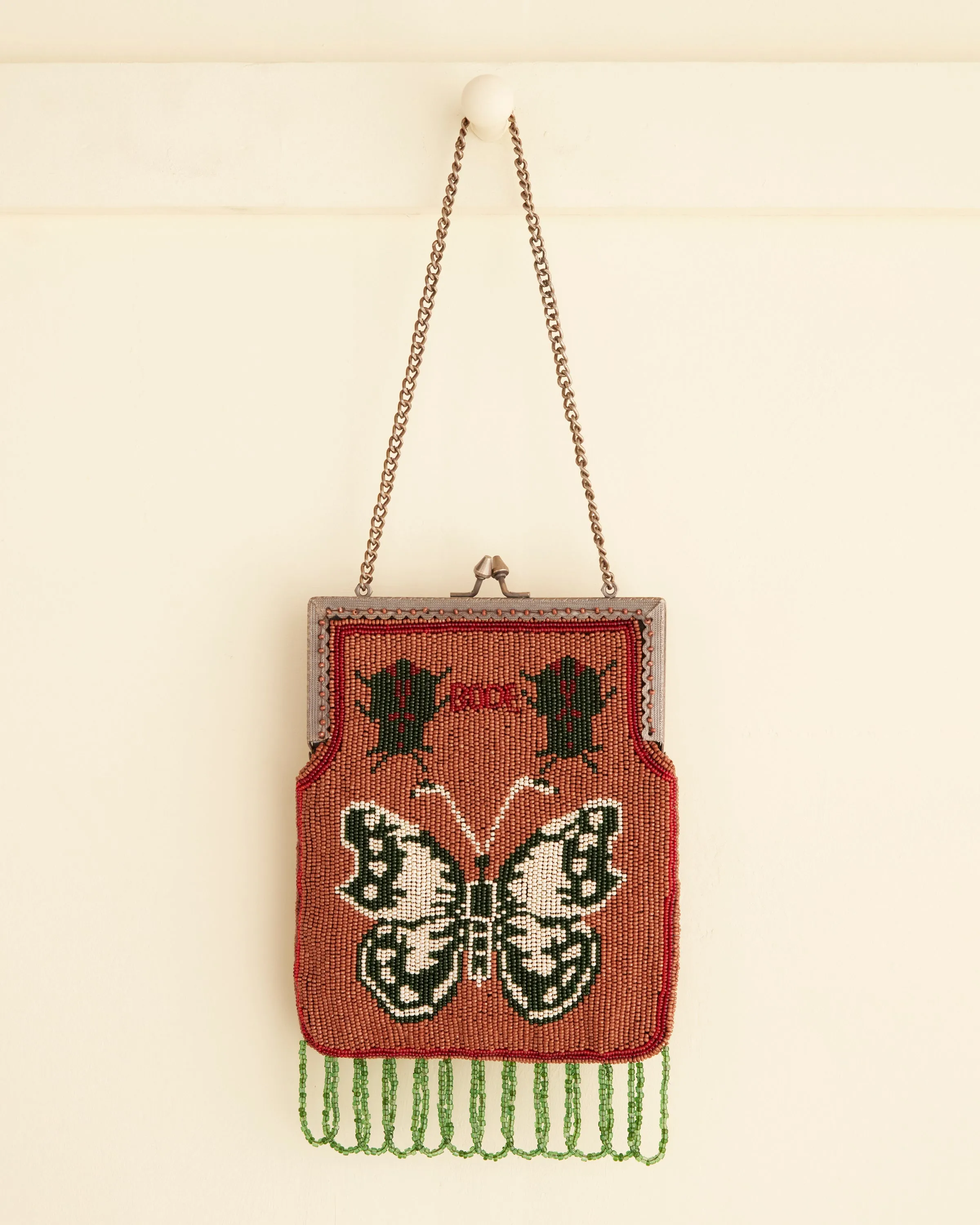 Athalia Beaded Bag - Brown/Multi sold by BODE