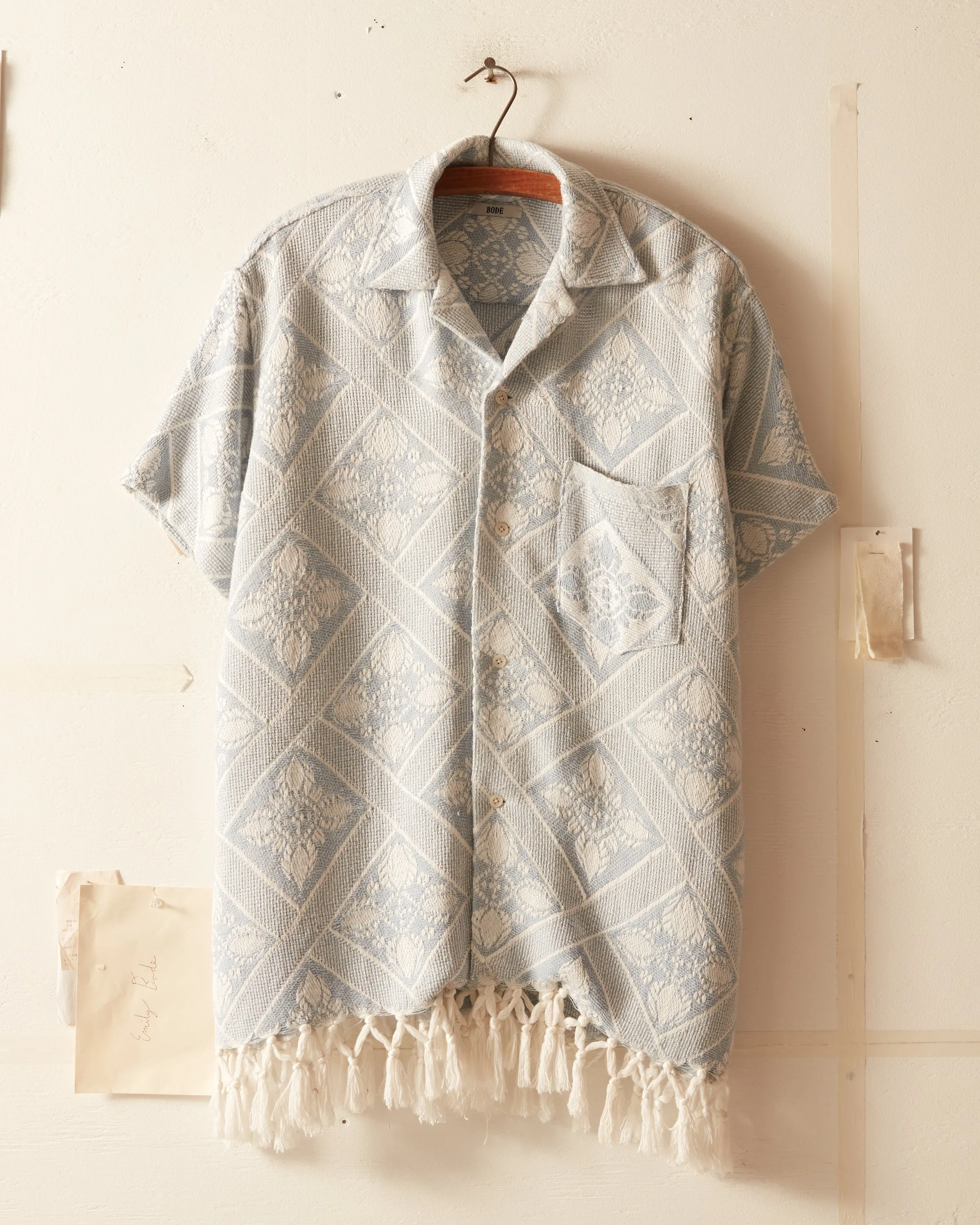 Lilac Diamond Short Sleeve Shirt - S/M sold by BODE