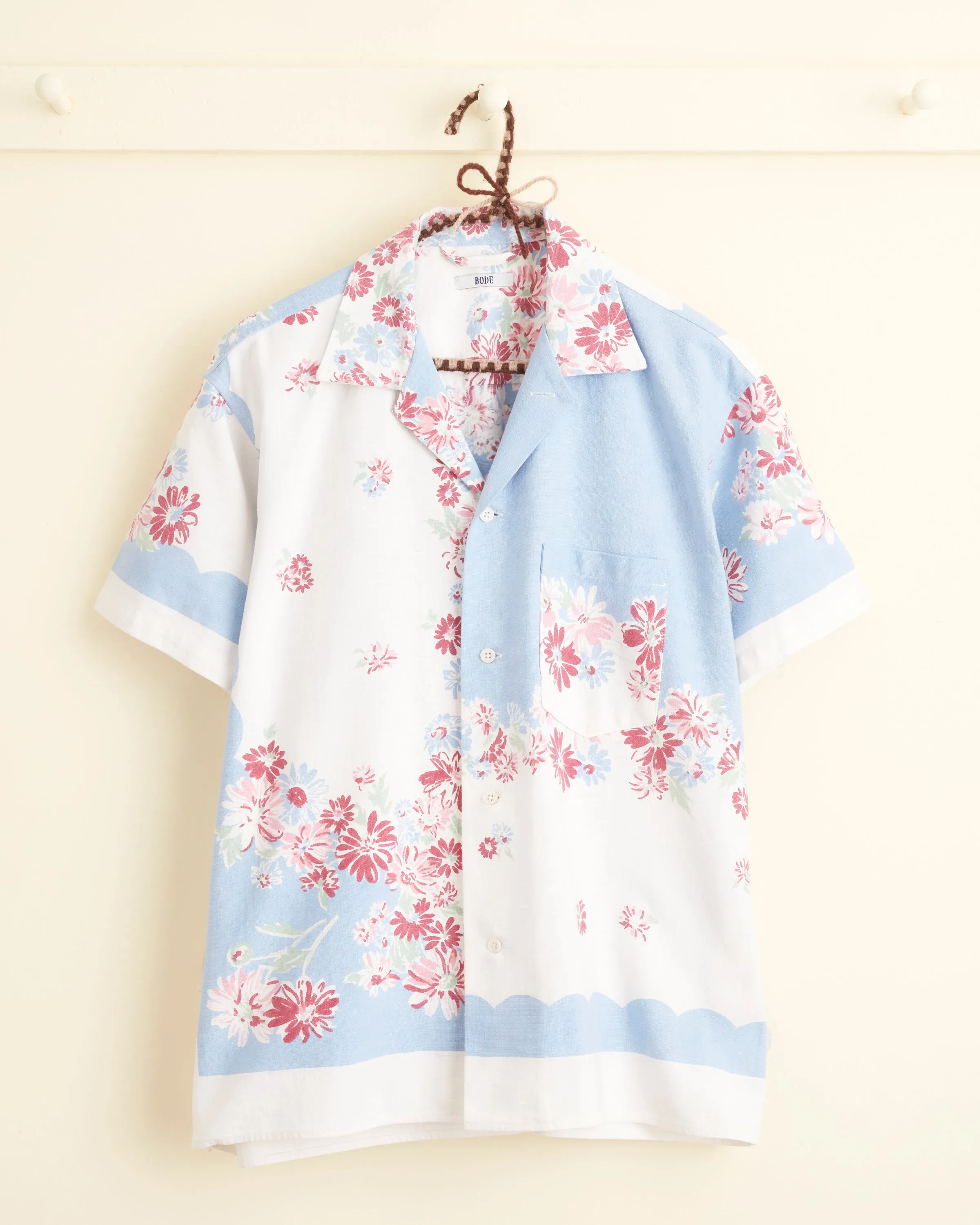 Powder Blue Floral Shirt - S/M sold by BODE