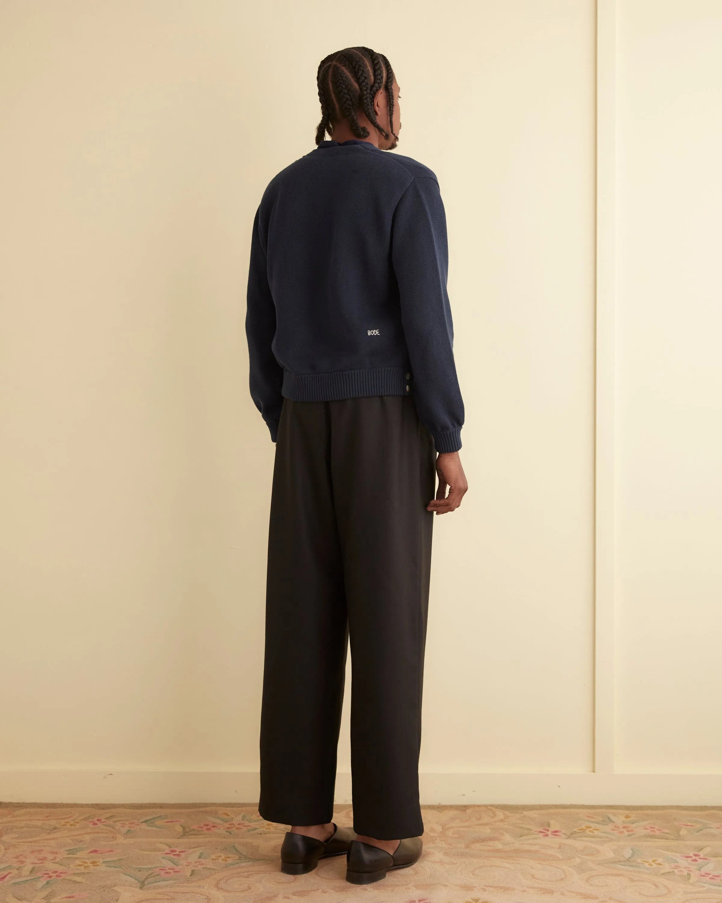 Double-Breasted Cardigan - Navy sold by BODE product image thumbnail 3