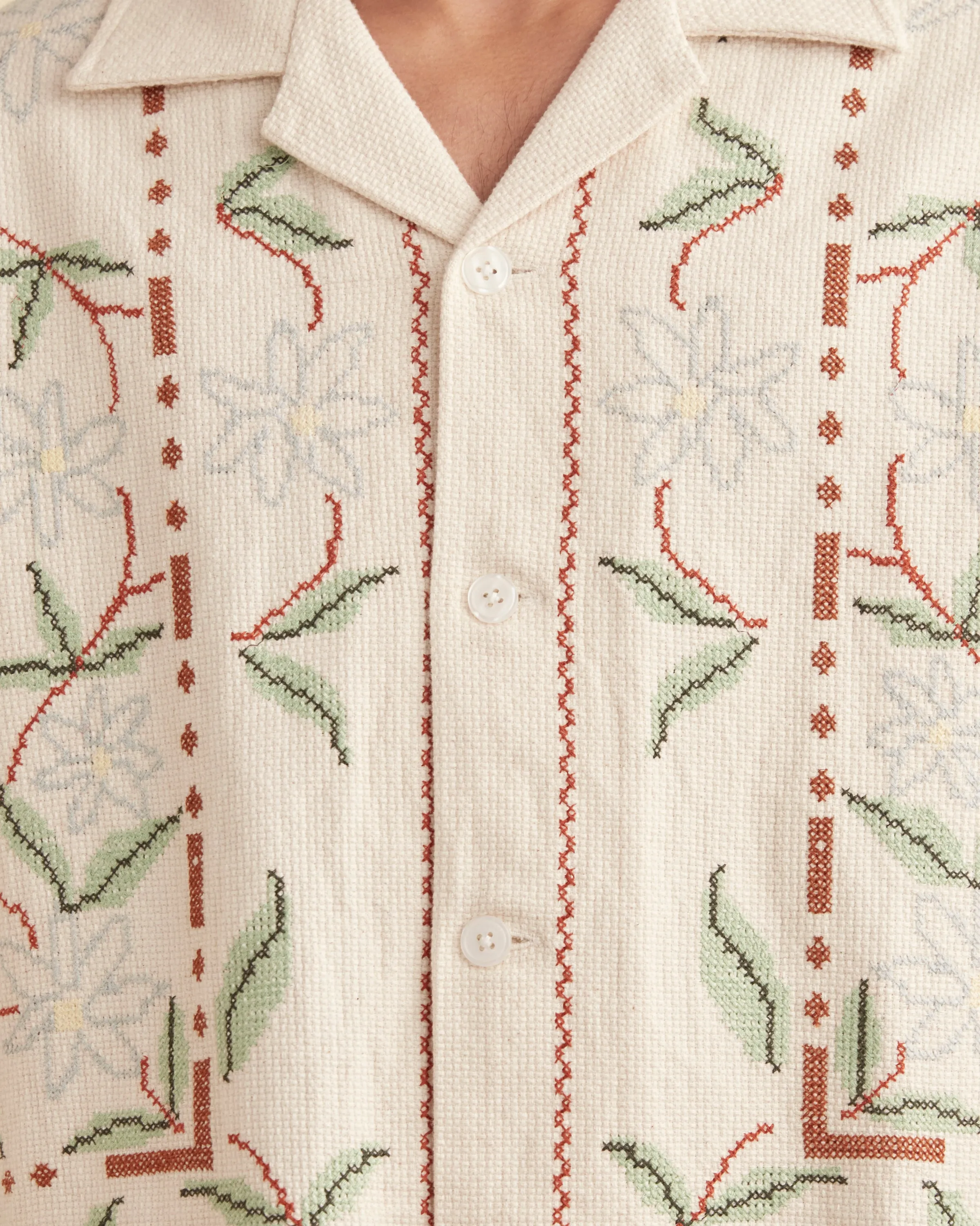 Gerber Border Short Sleeve Shirt sold by BODE product image thumbnail 2