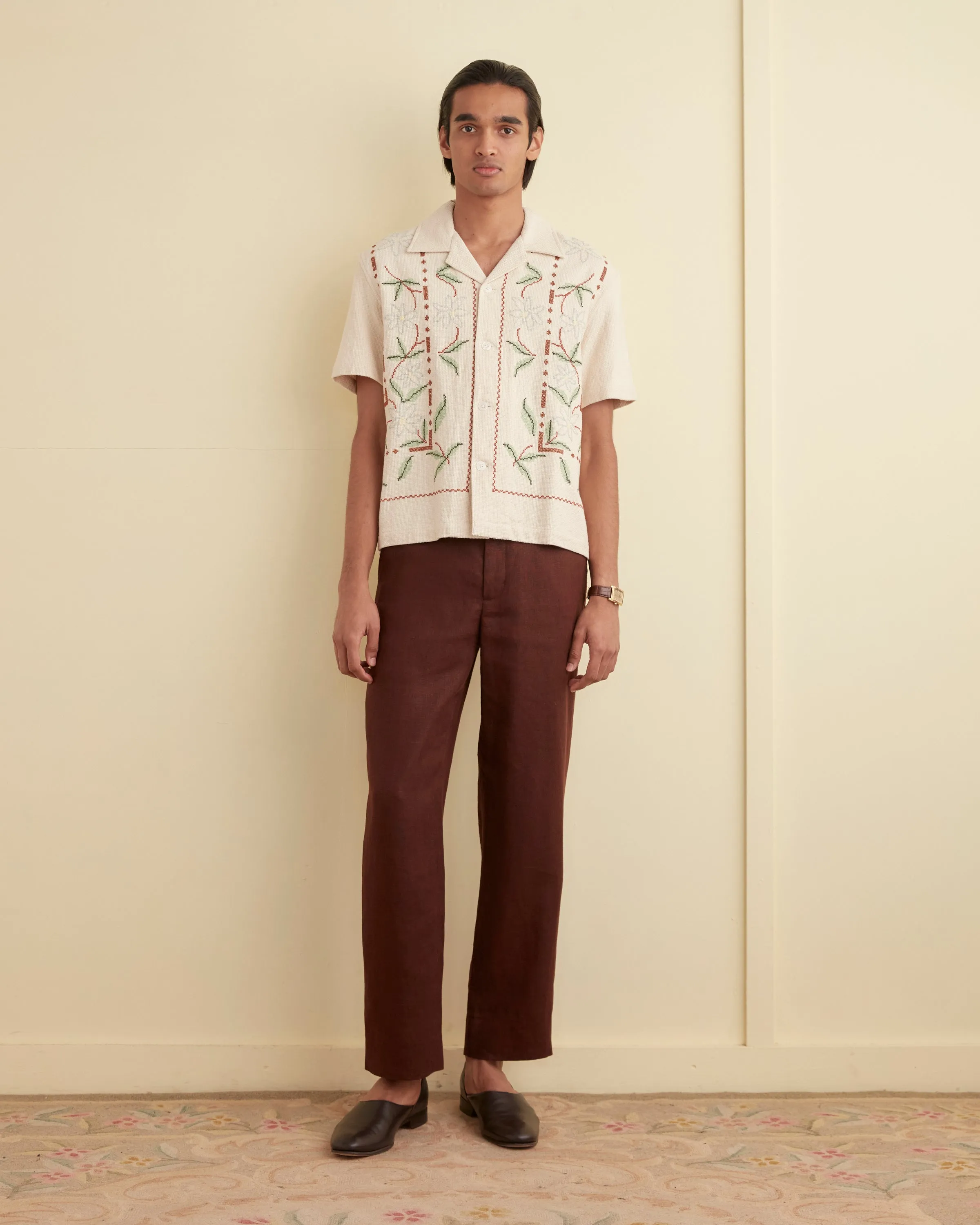 Gerber Border Short Sleeve Shirt sold by BODE