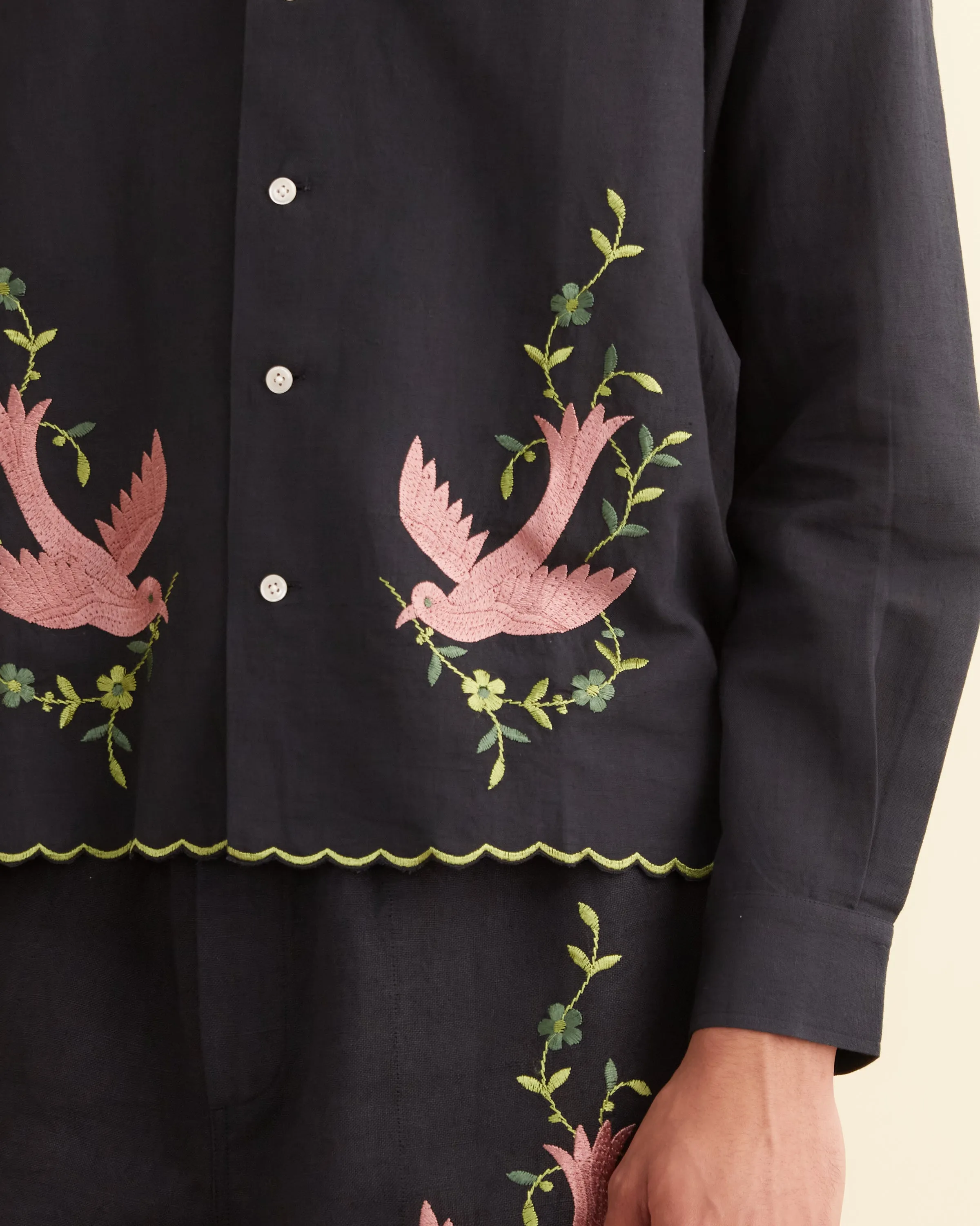 Rosefinch Long Sleeve Shirt sold by BODE product image thumbnail 2