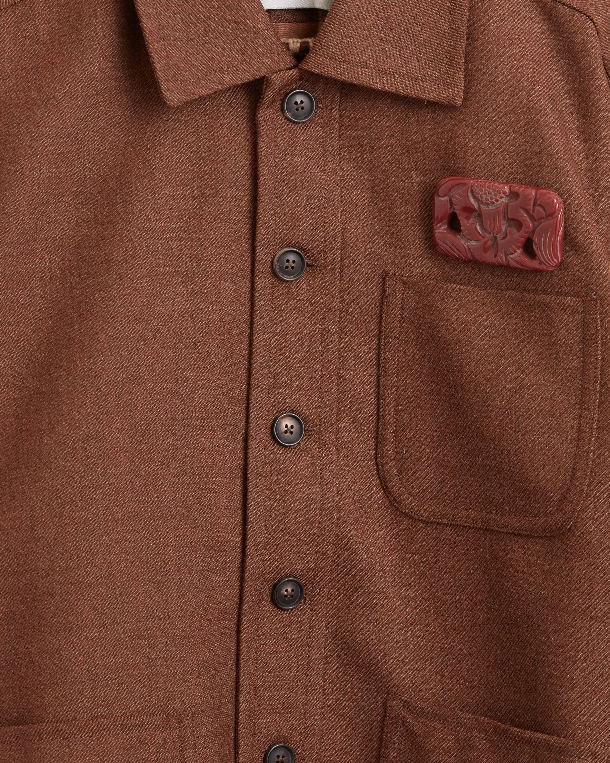 Twill Franck Jacket - Brown sold by BODE product image thumbnail 2