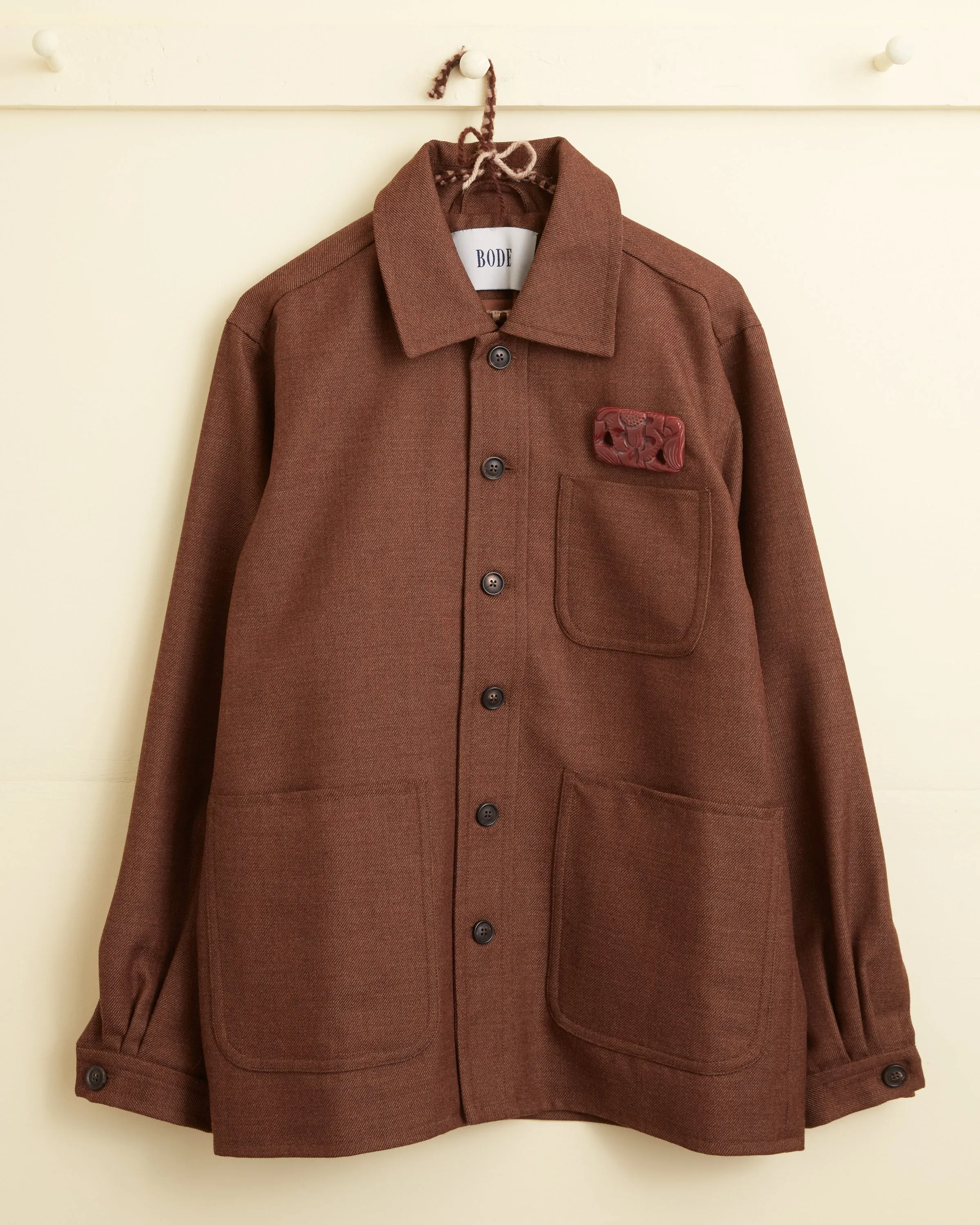 Twill Franck Jacket - Brown sold by BODE