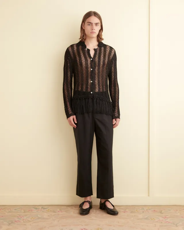 Crochet Fringe Shirt sold by BODE