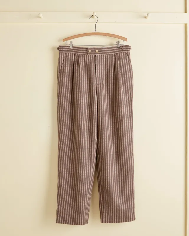 Maple Bark Stripe Trousers sold by BODE