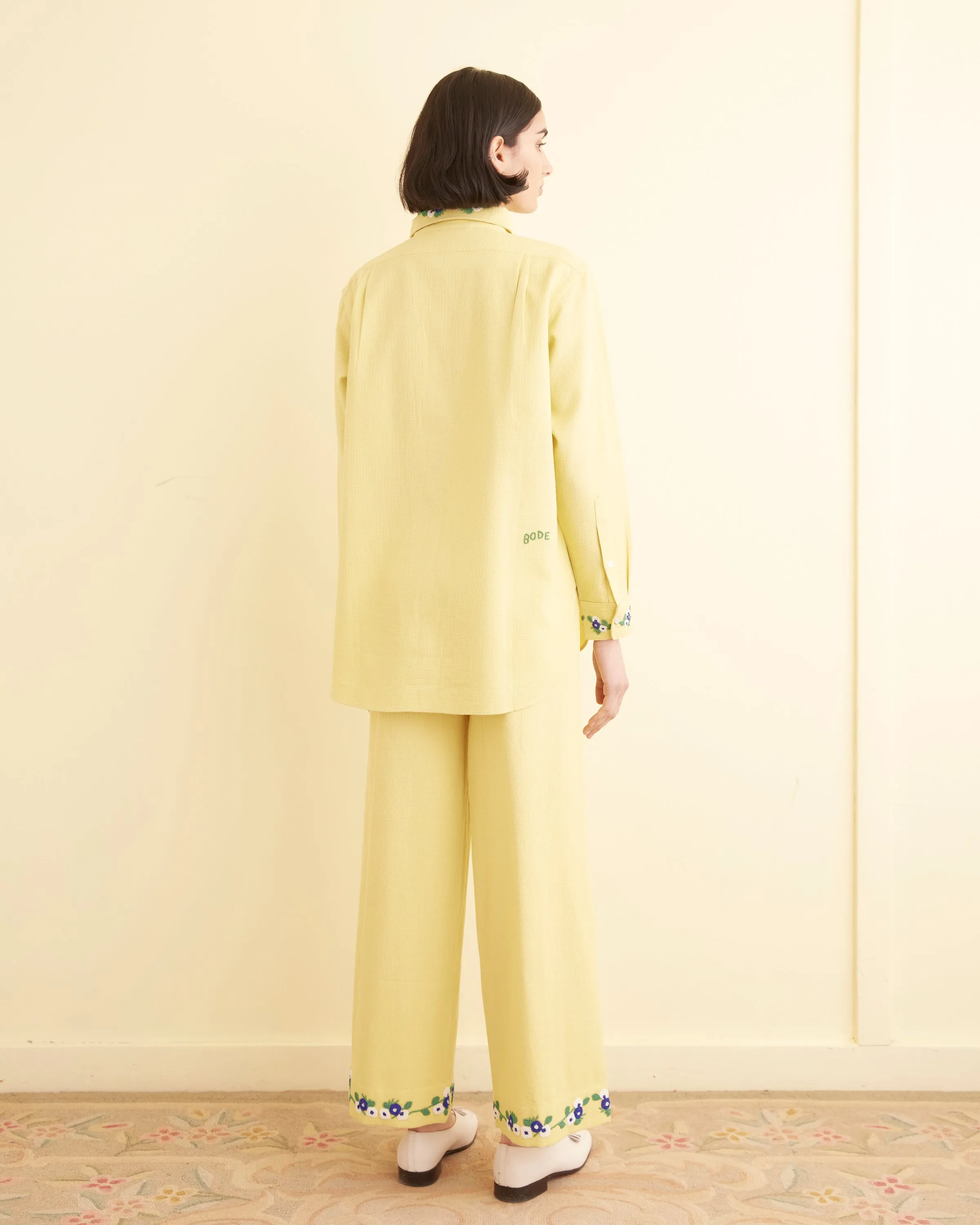 Beaded Chicory Long Sleeve Shirt sold by BODE product image thumbnail 3