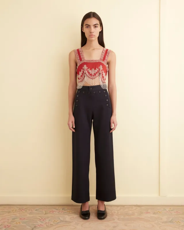 Sailor Trousers - Midnight sold by BODE