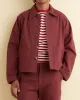 Twill Cropped Car Jacket - Merlot sold by BODE
