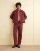 Twill Cropped Car Jacket - Merlot sold by BODE