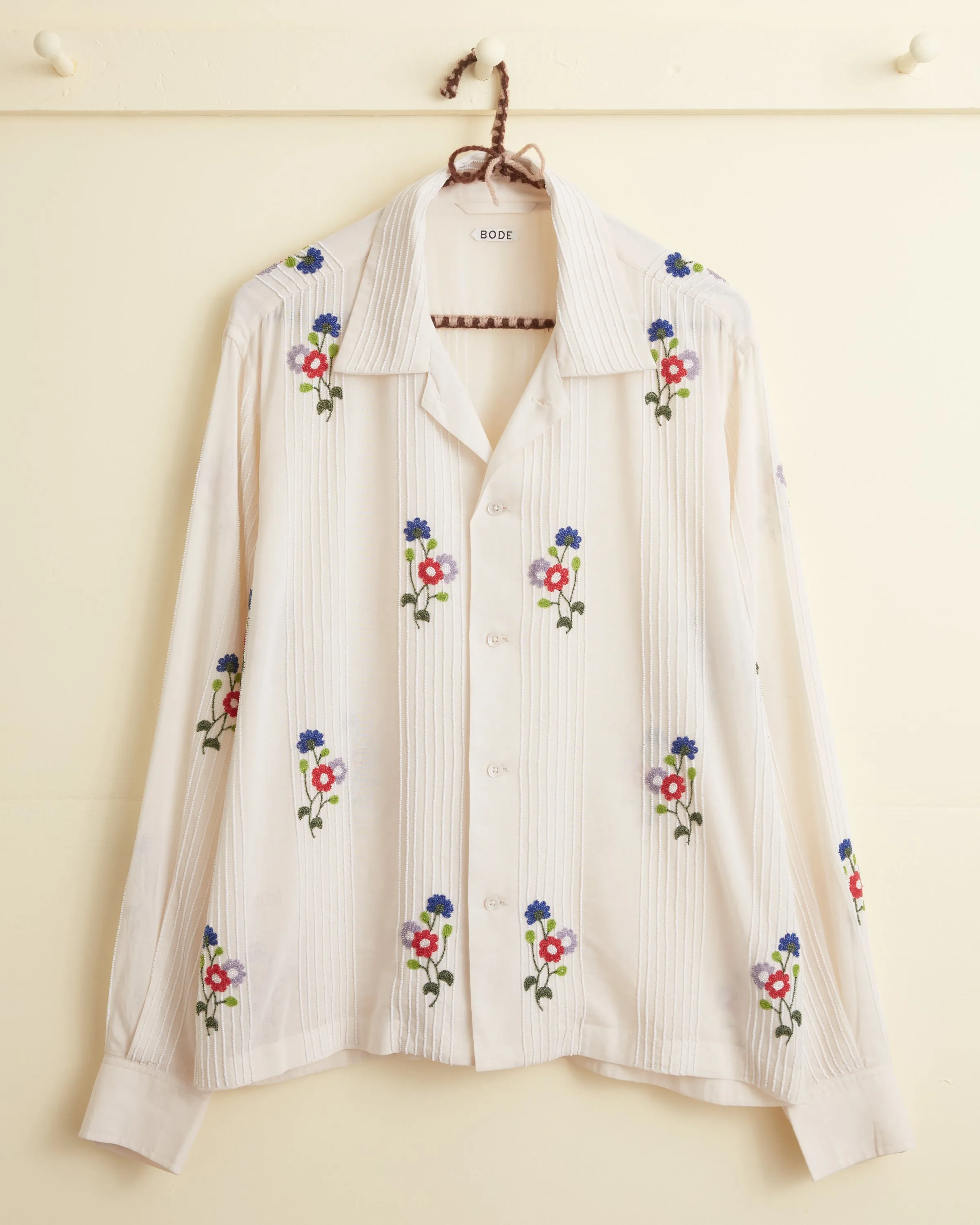 Beaded Wildflower Long Sleeve Shirt sold by BODE product image thumbnail 4