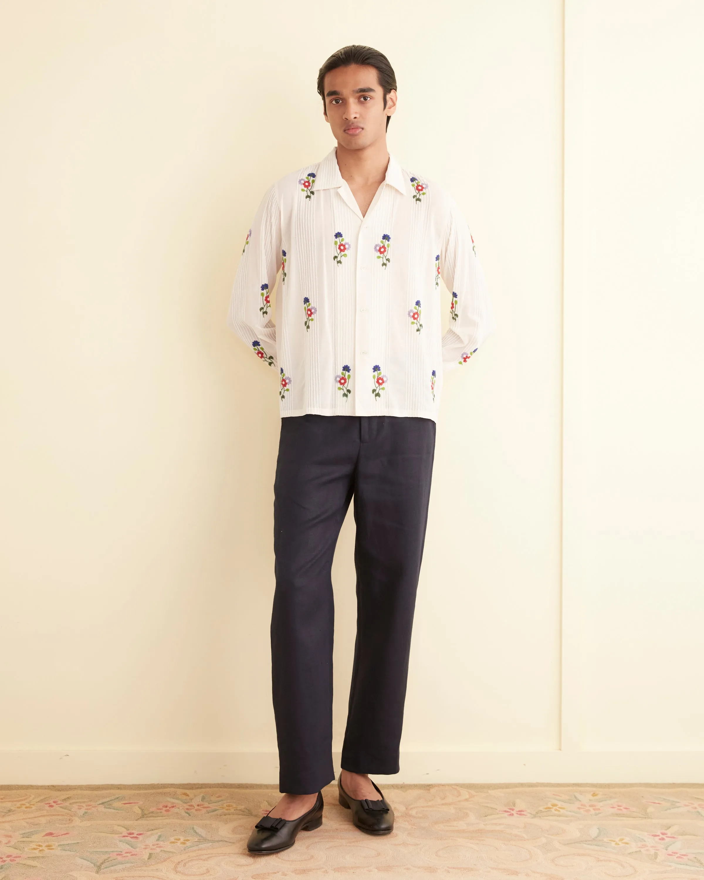 Beaded Wildflower Long Sleeve Shirt sold by BODE