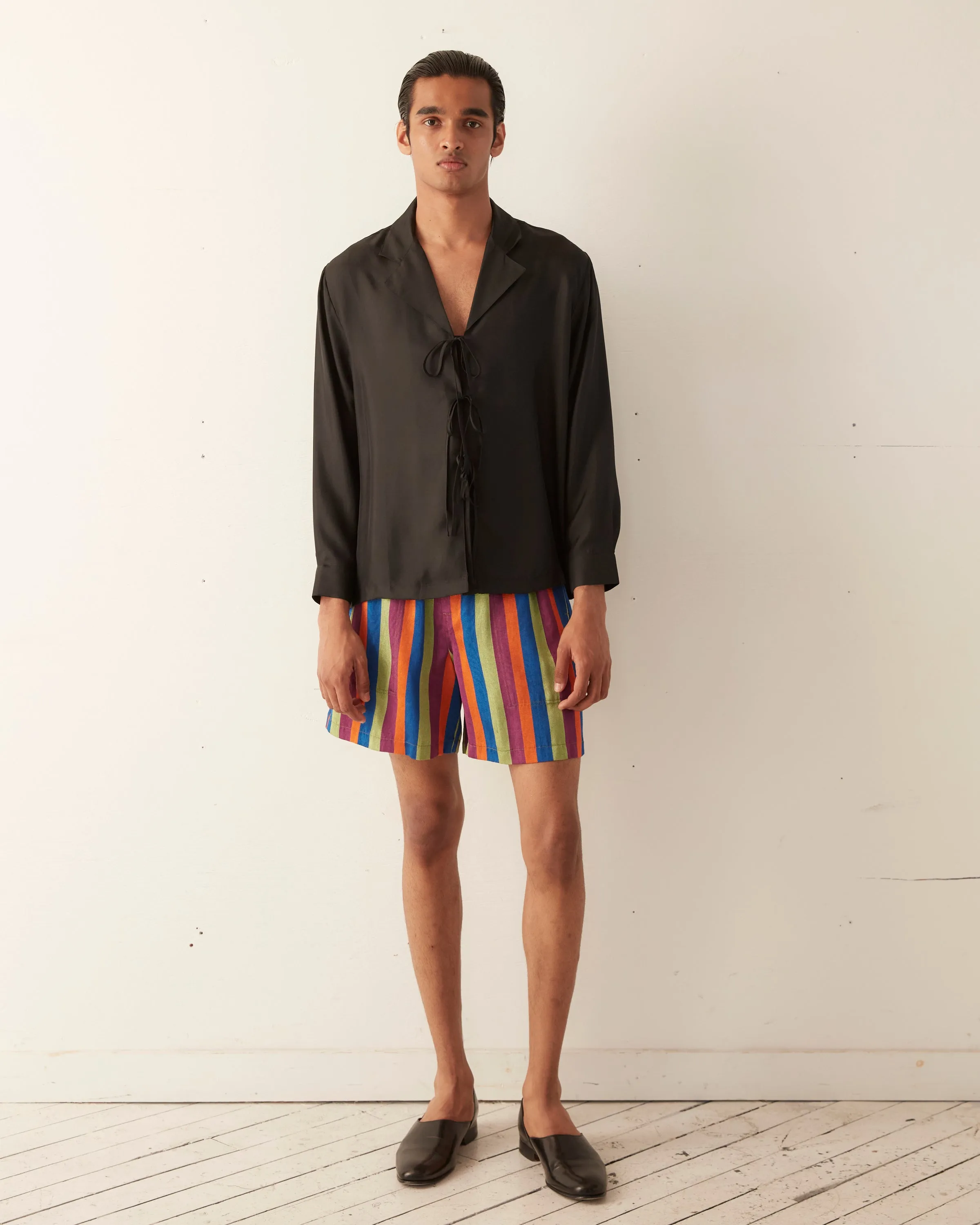 Club Stripe Rugby Shorts sold by BODE