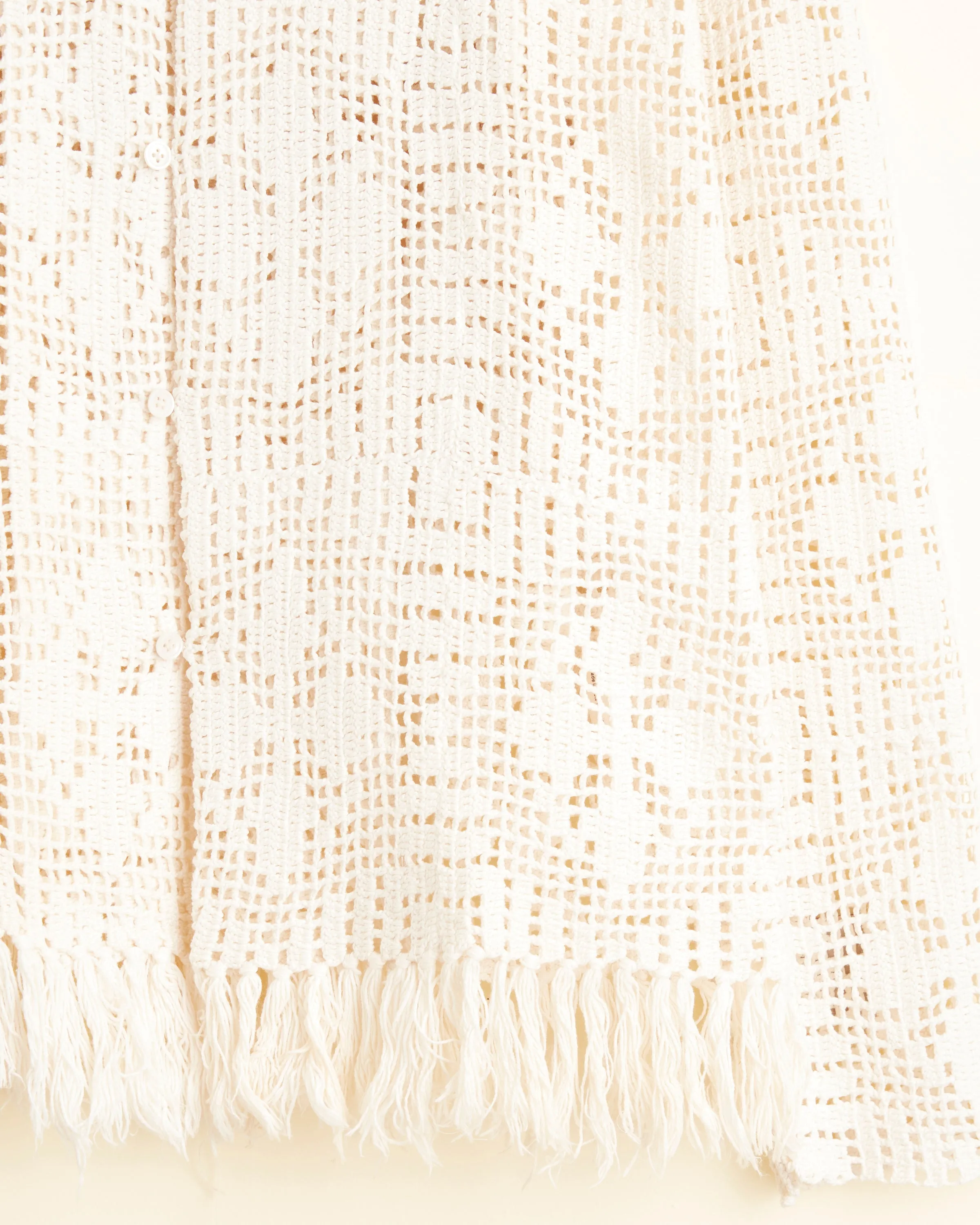 Chancel Crochet Long Sleeve Shirt - S sold by BODE product image thumbnail 2