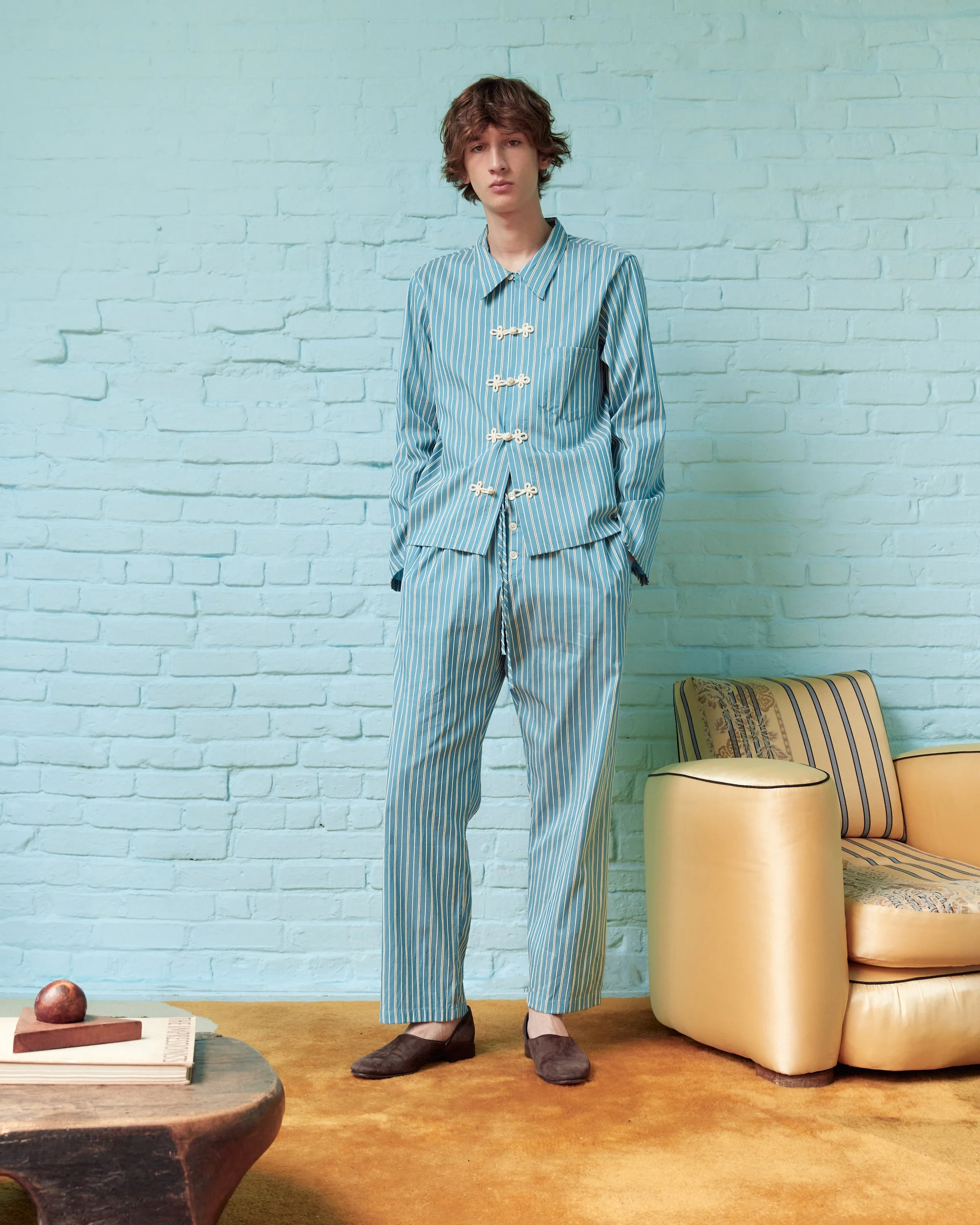 Shore Stripe Long Sleeve Shirt sold by BODE product image thumbnail 4