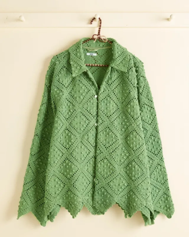 Verdant Diamond Long Sleeve Shirt - M/L sold by BODE