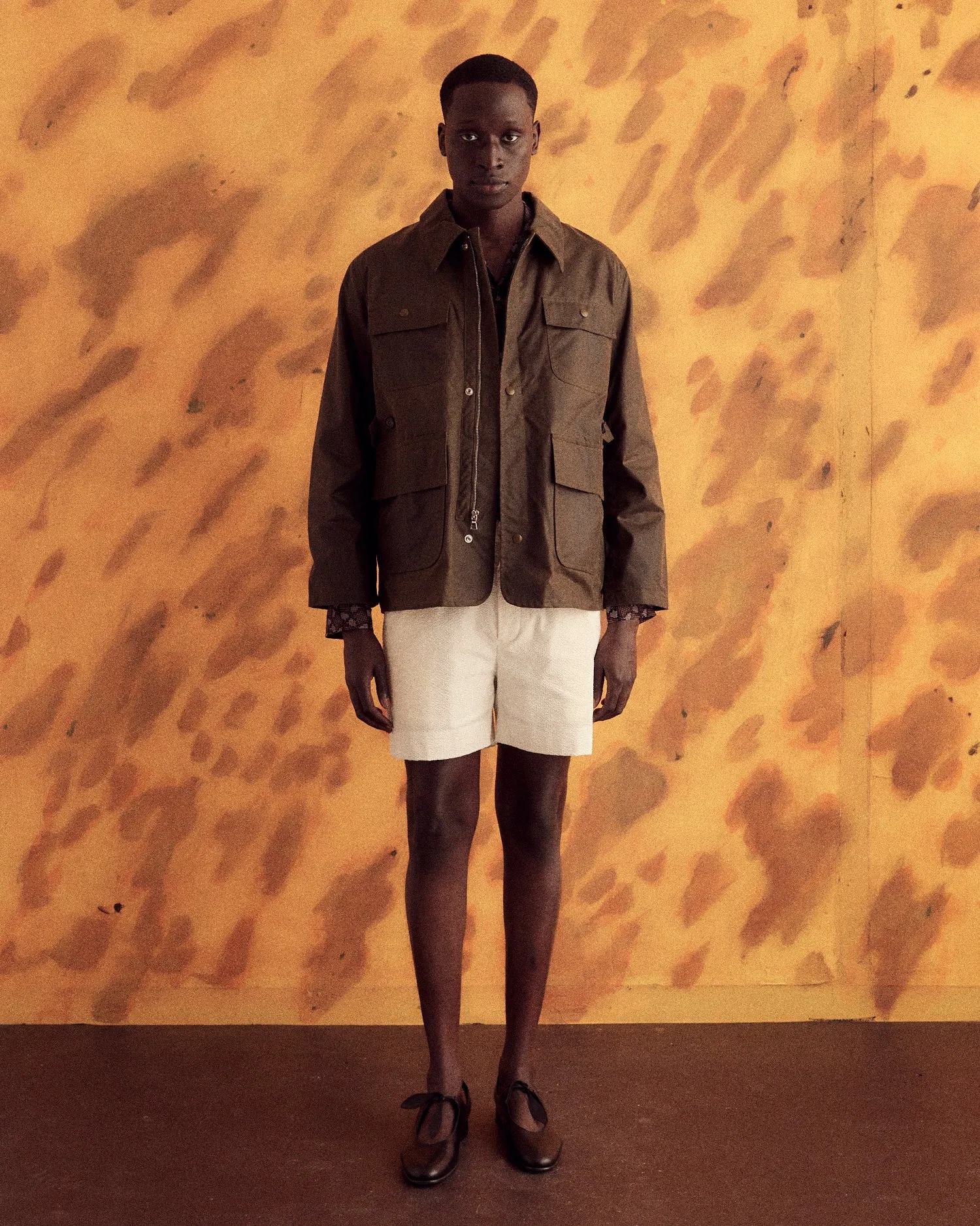 Waxed Hunting Jacket - Brown sold by BODE