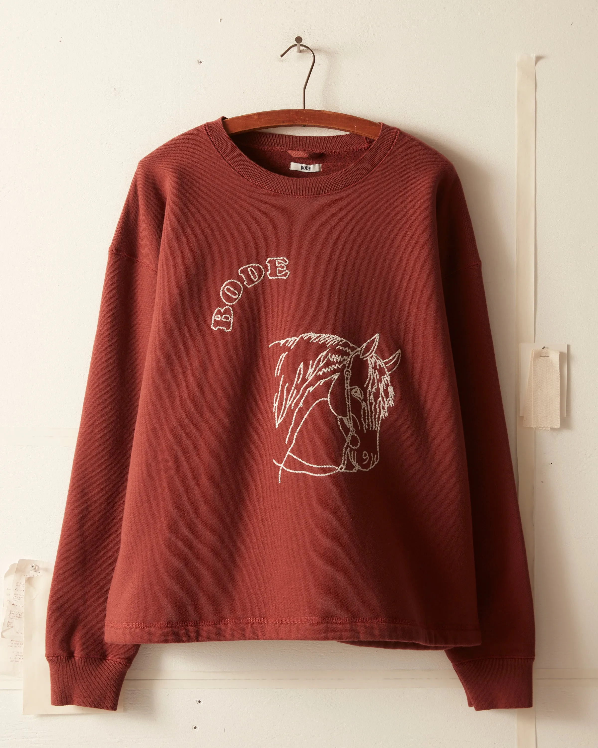 Embroidered Pony Crewneck - Brown sold by BODE product image thumbnail 2