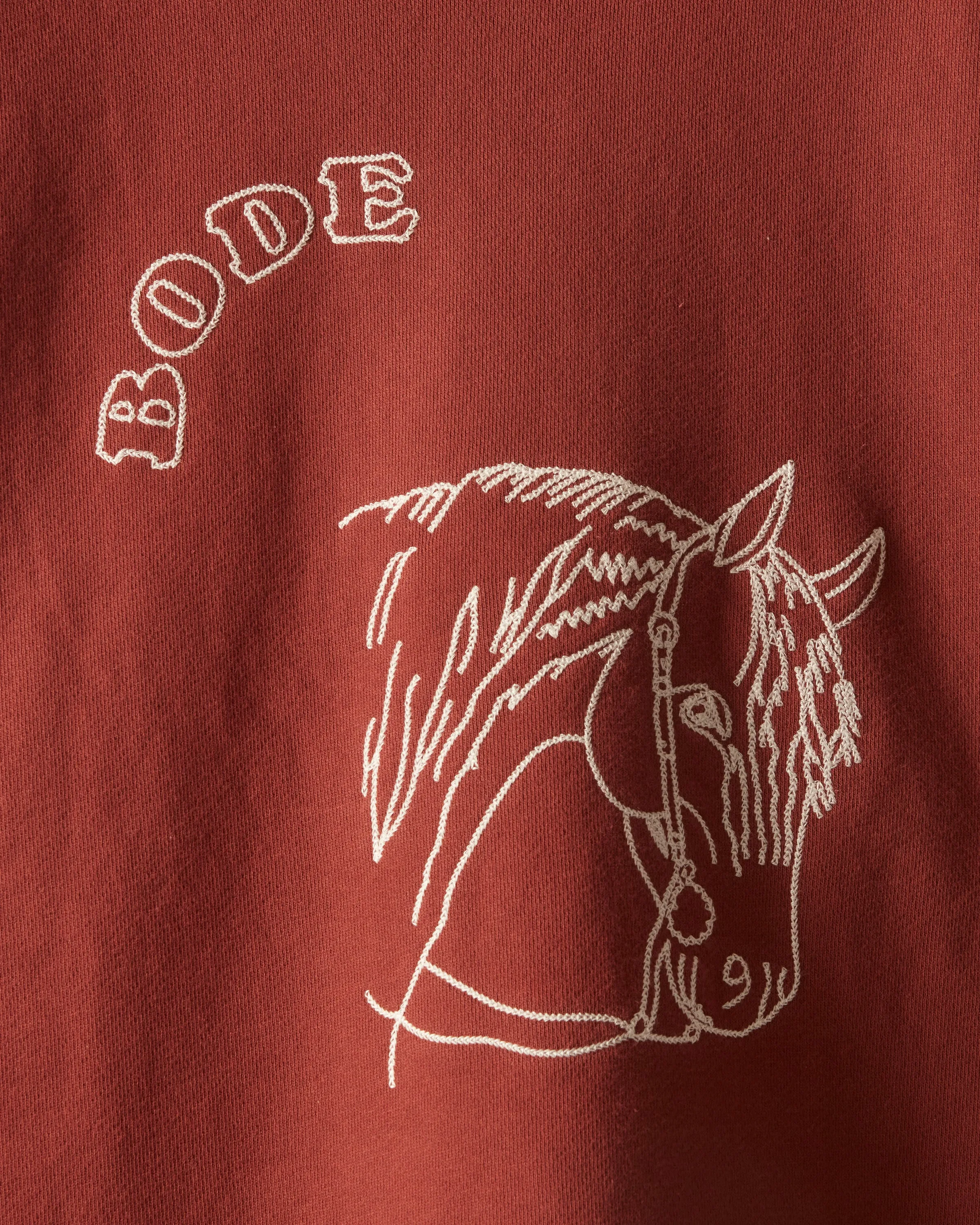 Embroidered Pony Crewneck - Brown sold by BODE product image thumbnail 3