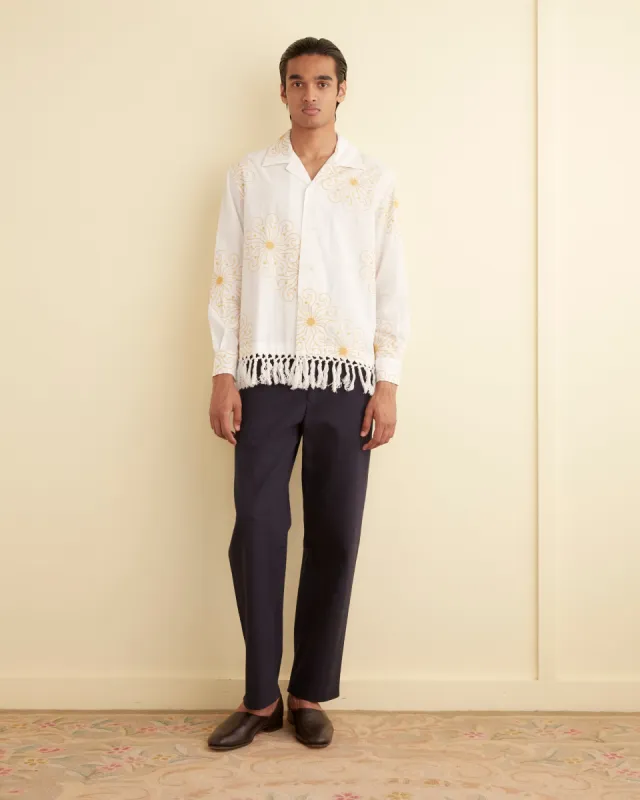 Soleil Fringe Long Sleeve Shirt sold by BODE