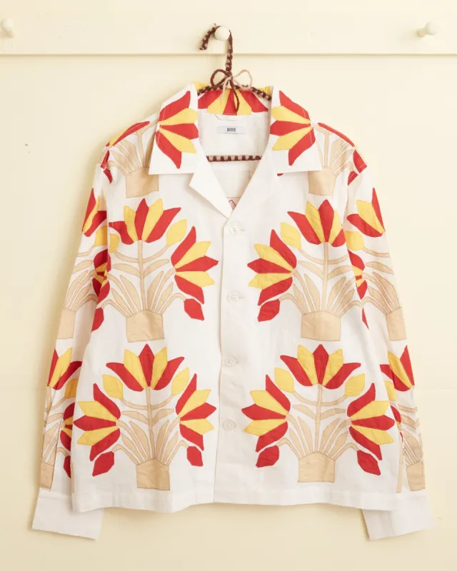 Foliage Appliqué Long Sleeve Shirt sold by BODE