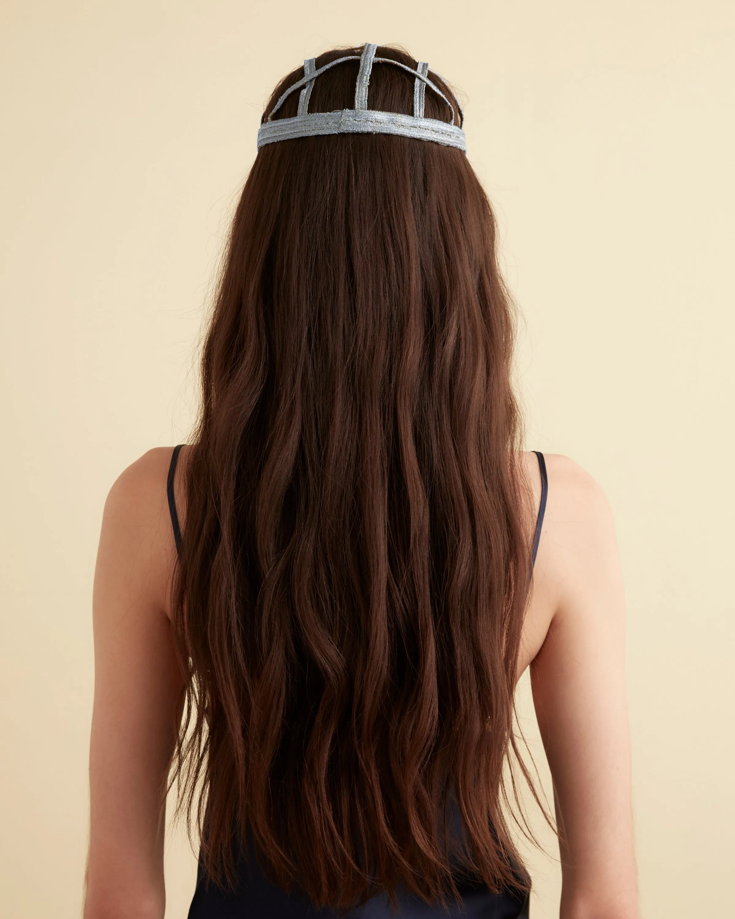 Braided Lamé Juliet Cap - Silver sold by BODE product image thumbnail 2