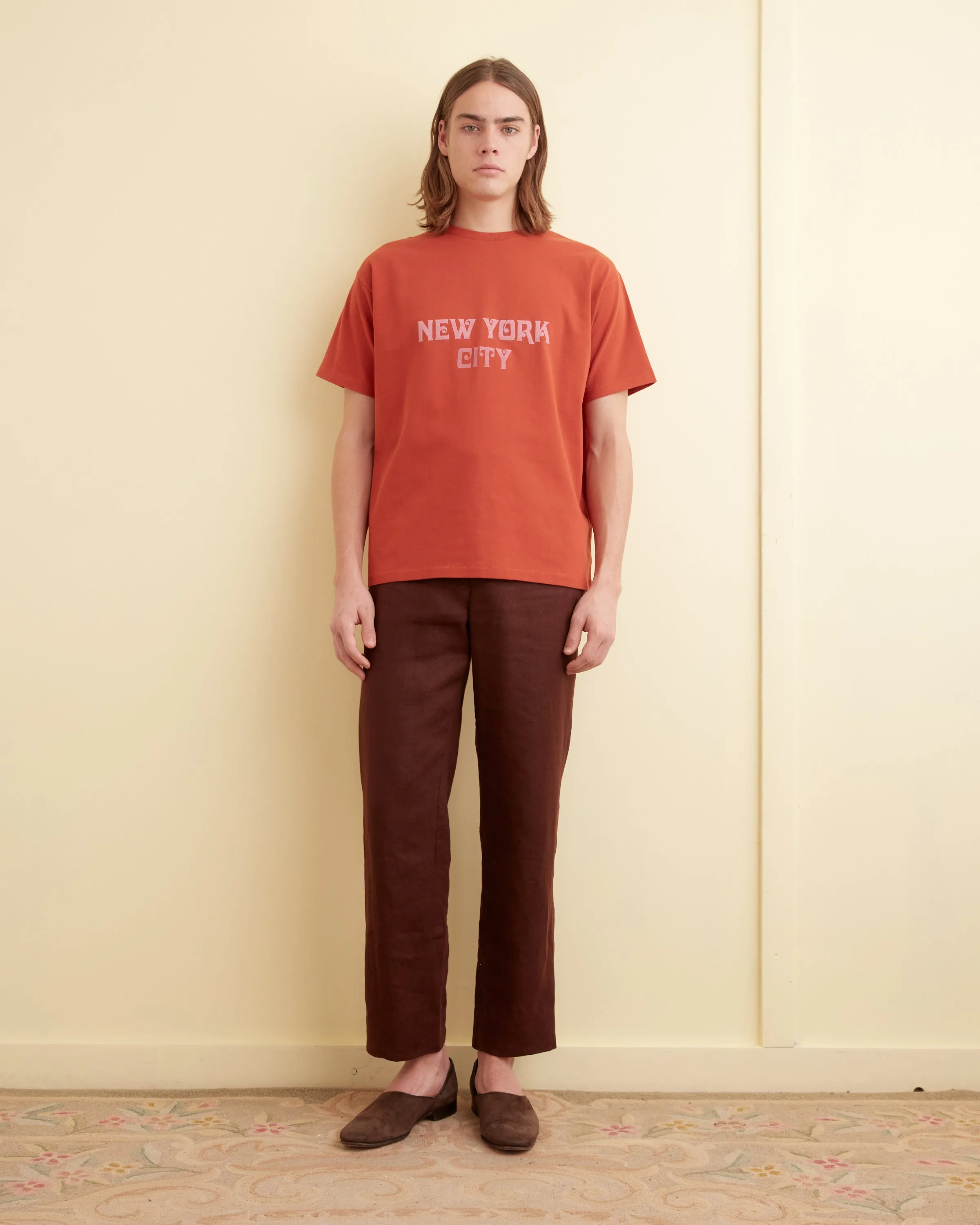 Flocked Nouveau Tee - Red sold by BODE