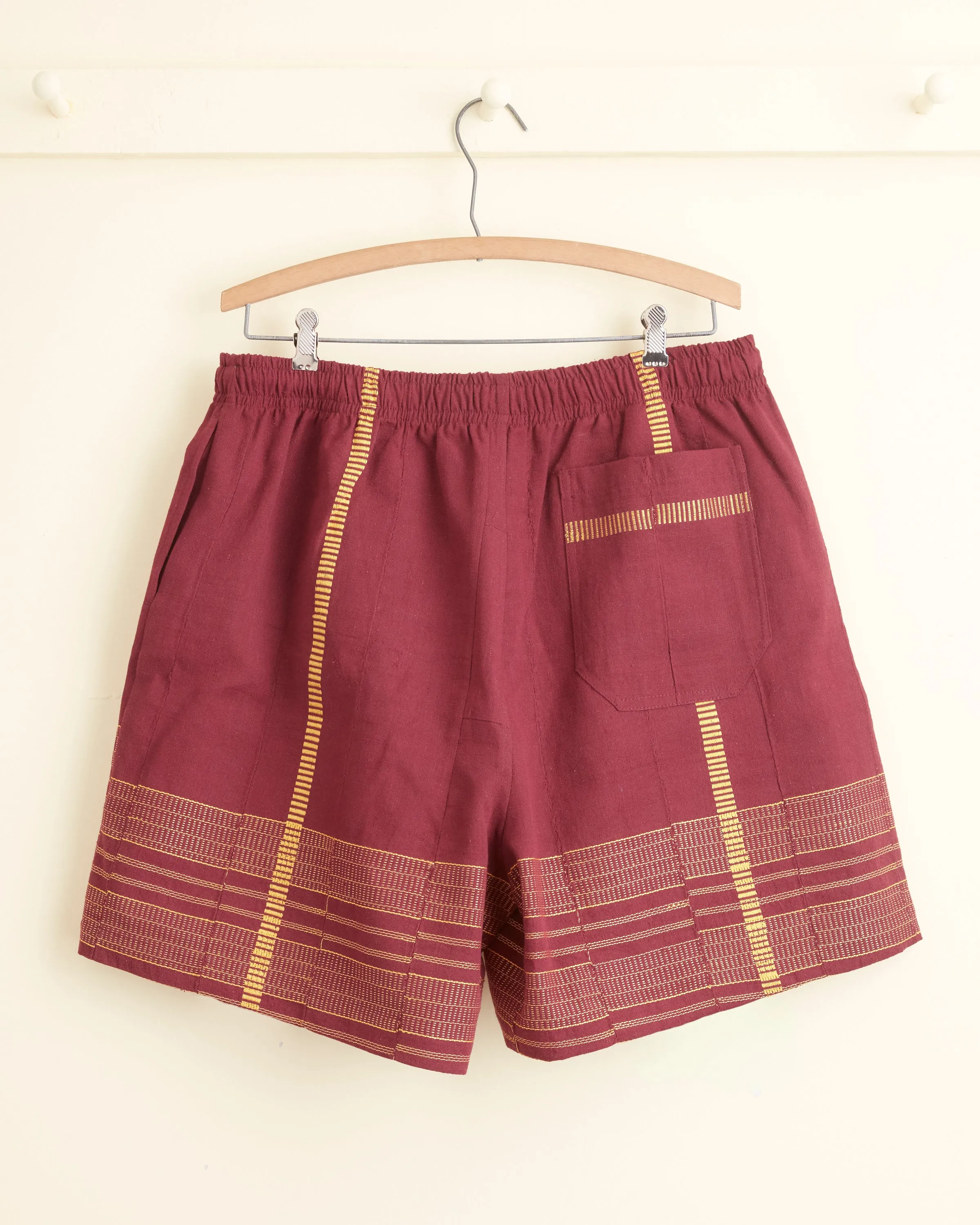 Burgundy Railway Shorts - XXL sold by BODE product image thumbnail 3
