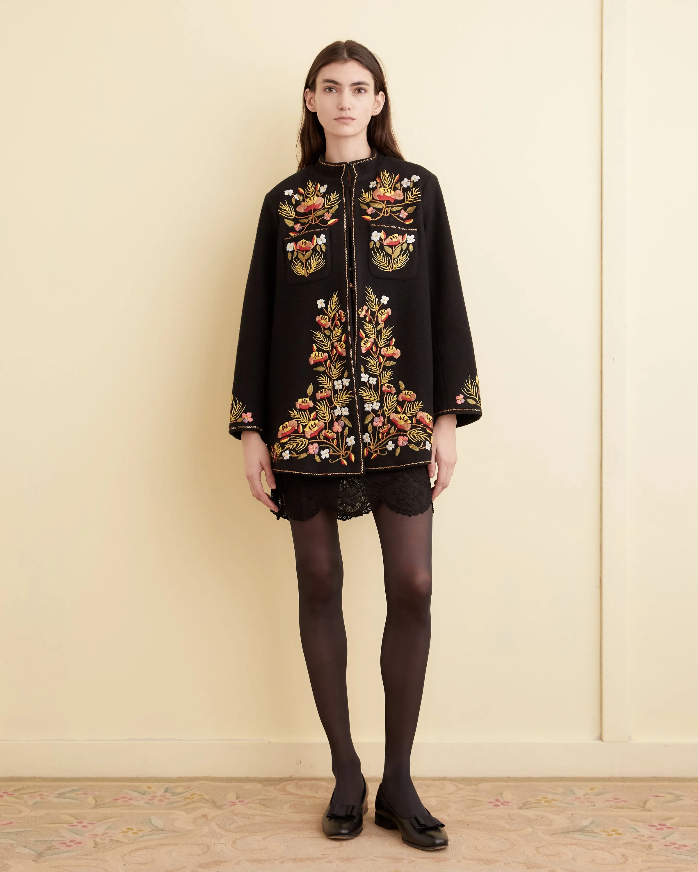 Wheat Poppy Persis Jacket sold by BODE