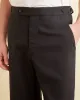 Tropical Wool Side-Buckle Trousers - Black sold by BODE