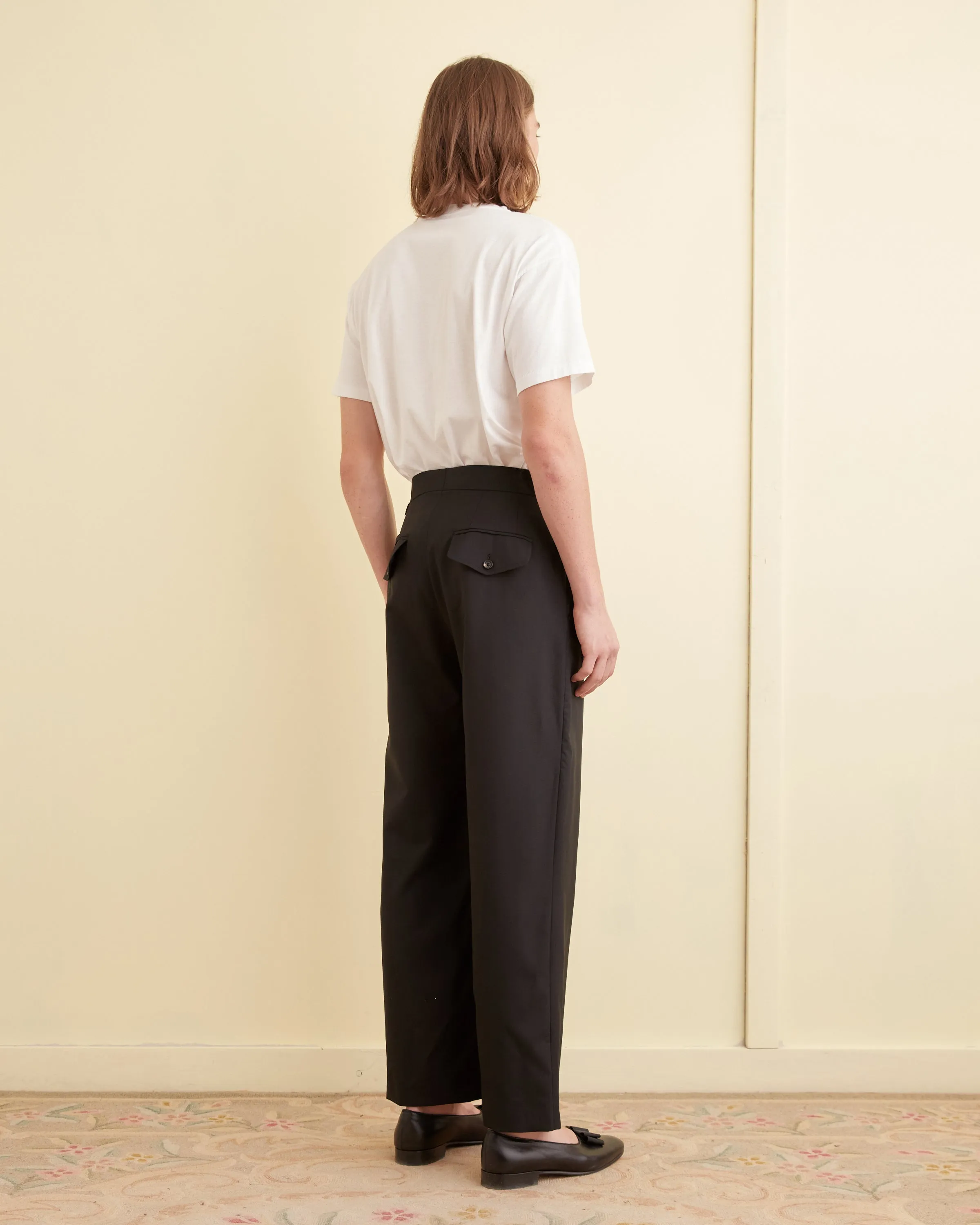 Tropical Wool Side-Buckle Trousers - Black sold by BODE product image thumbnail 3